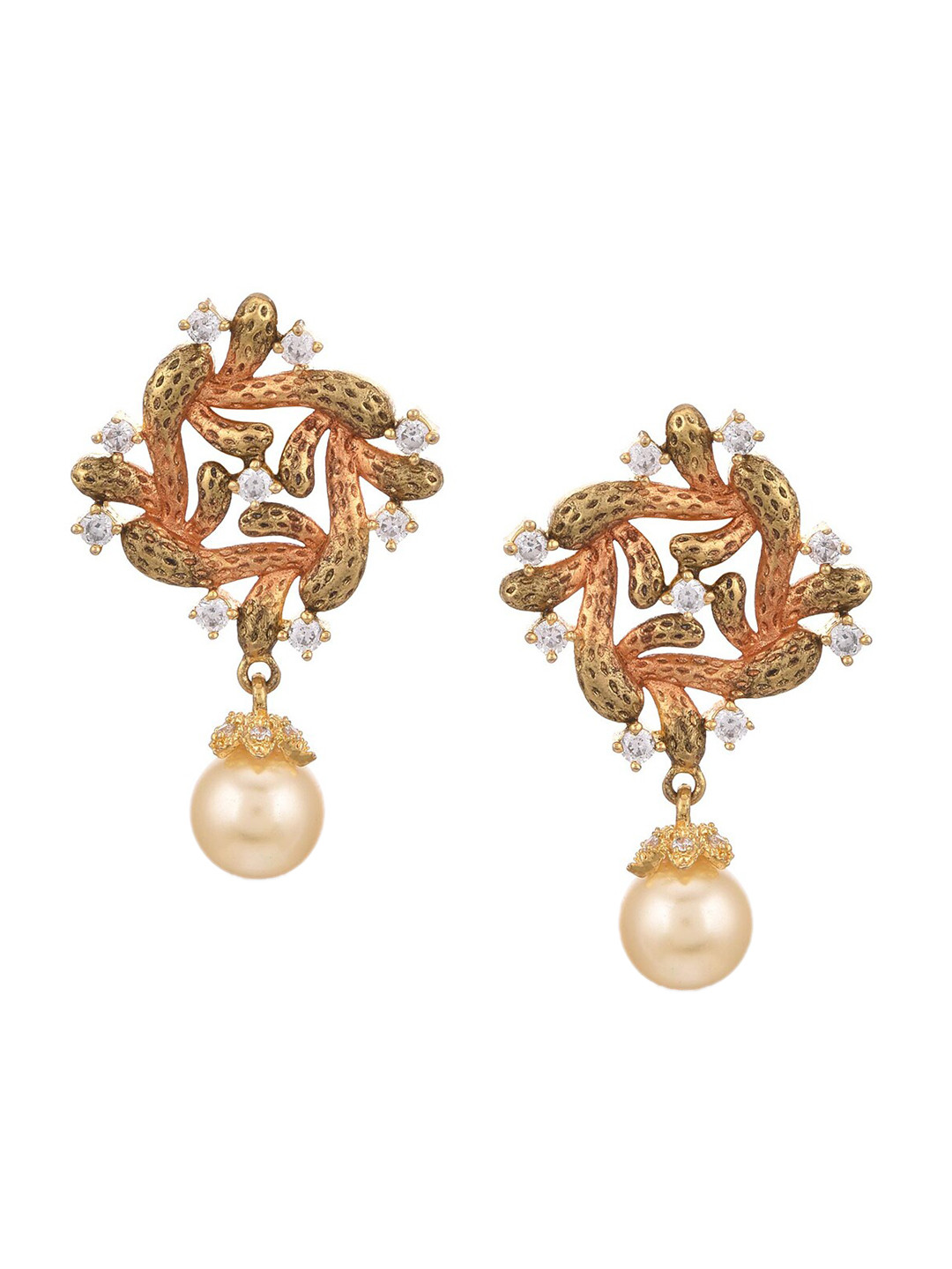 

Tistabene Gold-Toned Contemporary Drop Earrings