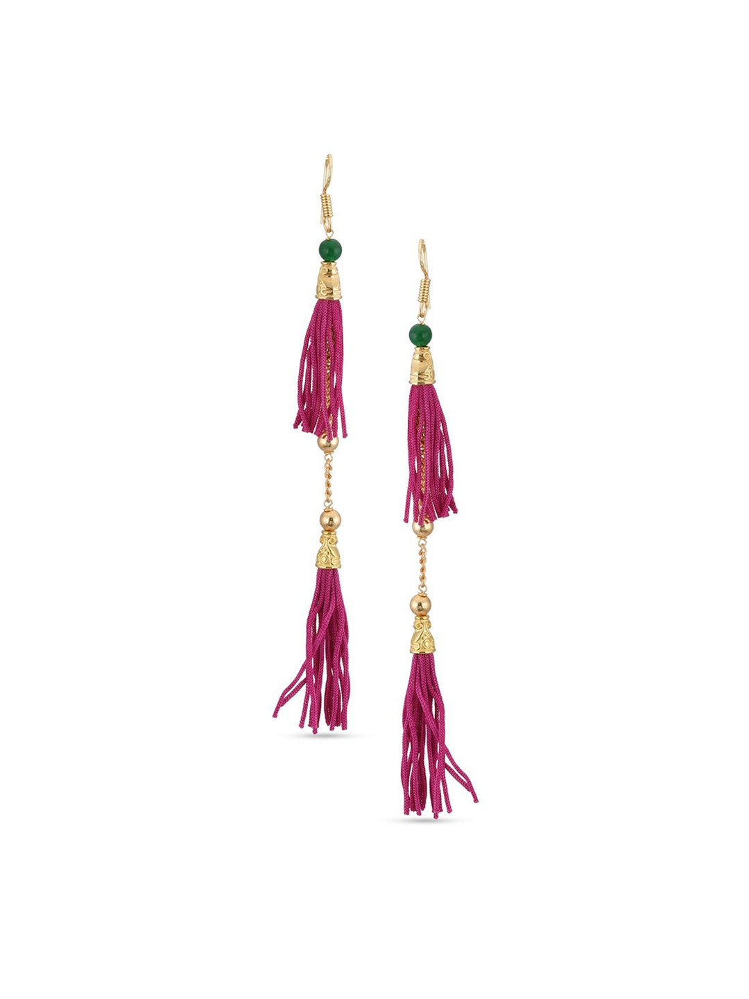 

Tistabene Purple Contemporary Tassel Drop Earrings