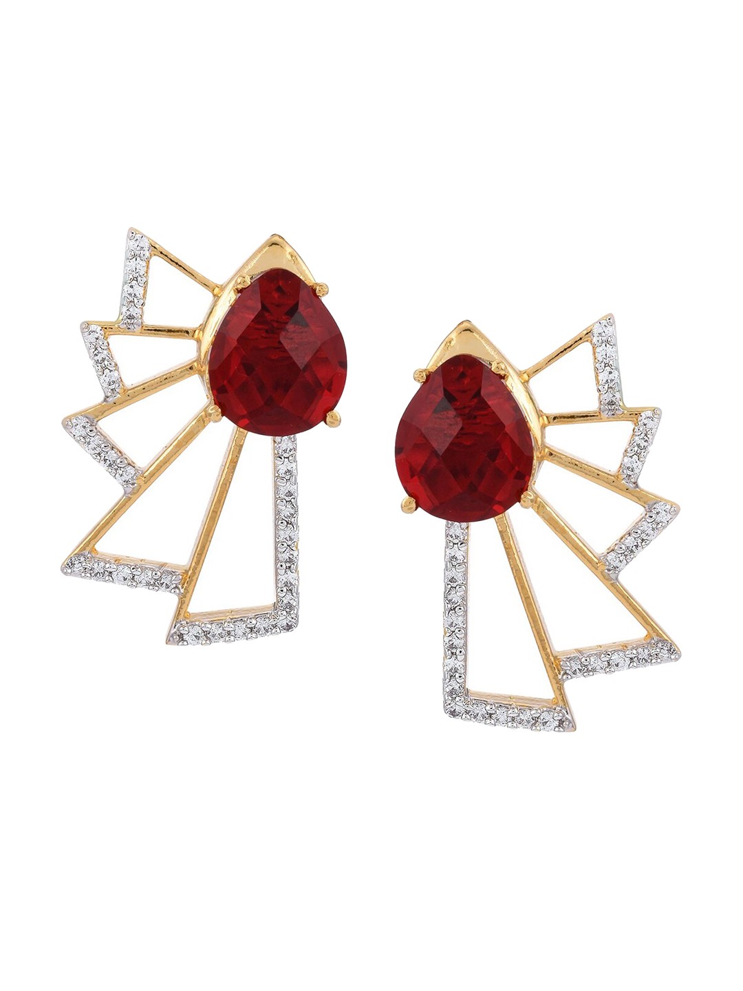 

Tistabene Red Contemporary Studs Earrings