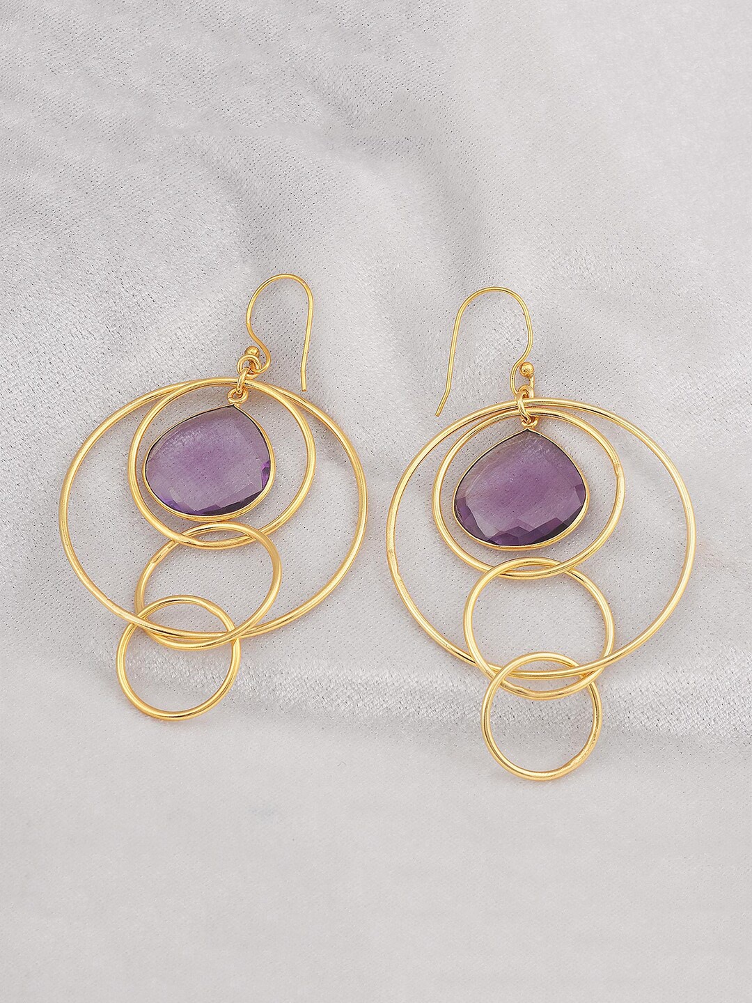 

Tistabene Purple Contemporary Drop Earrings