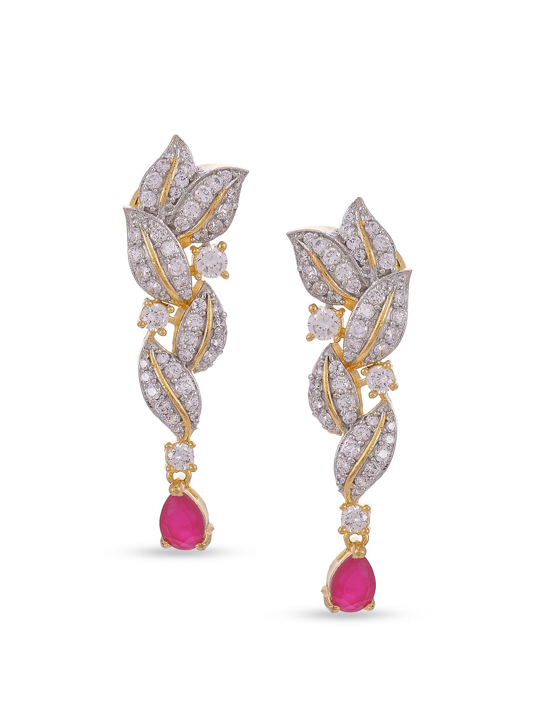 

Tistabene Gold-Toned & Silver-Toned Contemporary Drop Earrings