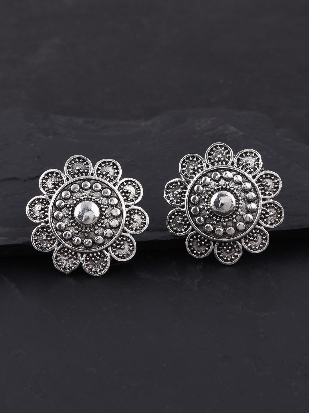 

Tistabene Women Silver-Toned Contemporary Studs Earrings