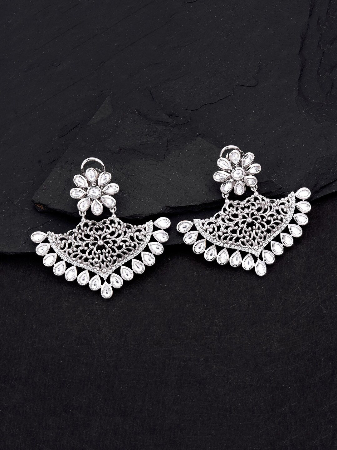 

Tistabene White Contemporary Drop Earrings