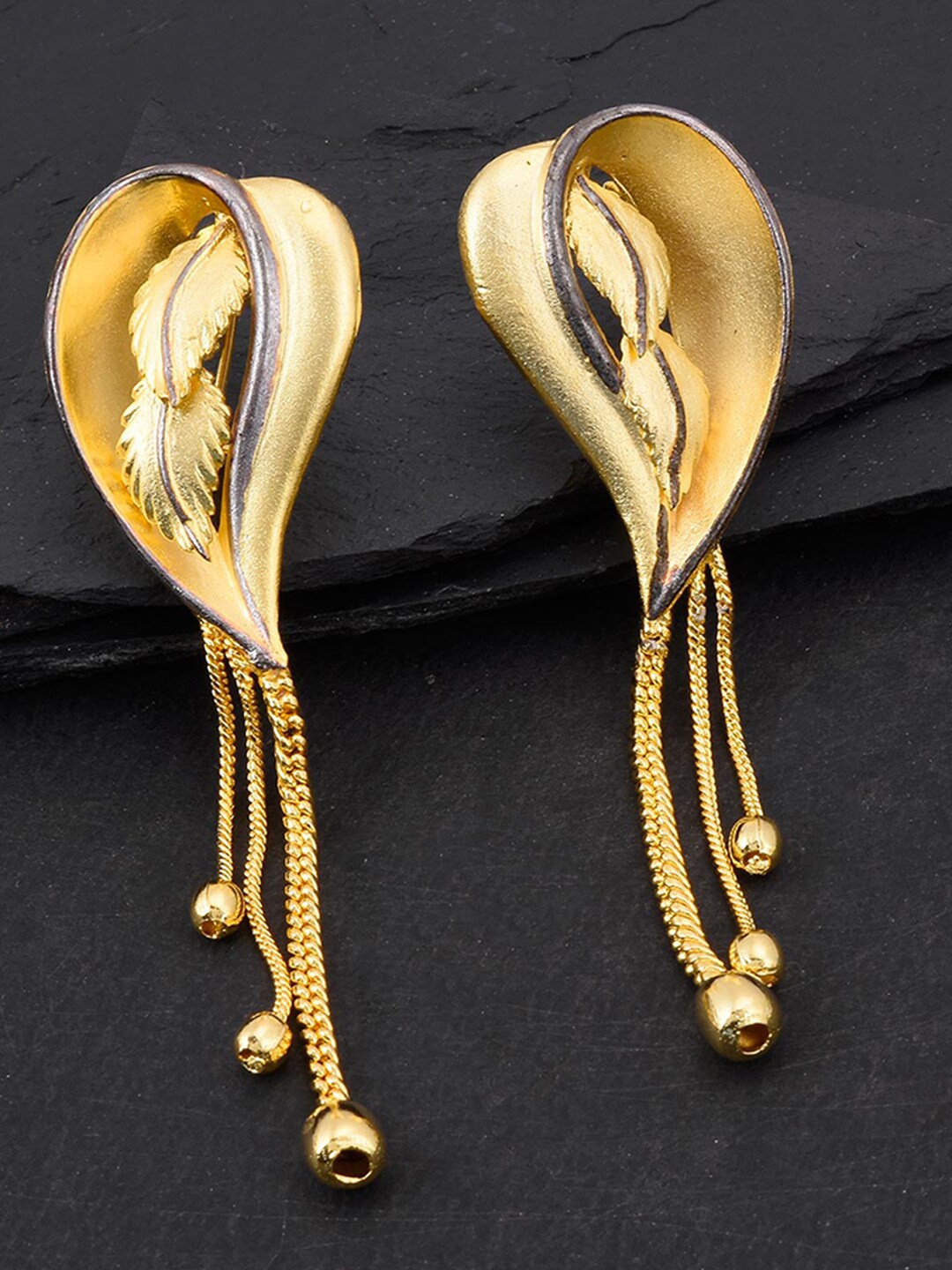 

Tistabene Women Gold-Toned Contemporary Drop Earrings
