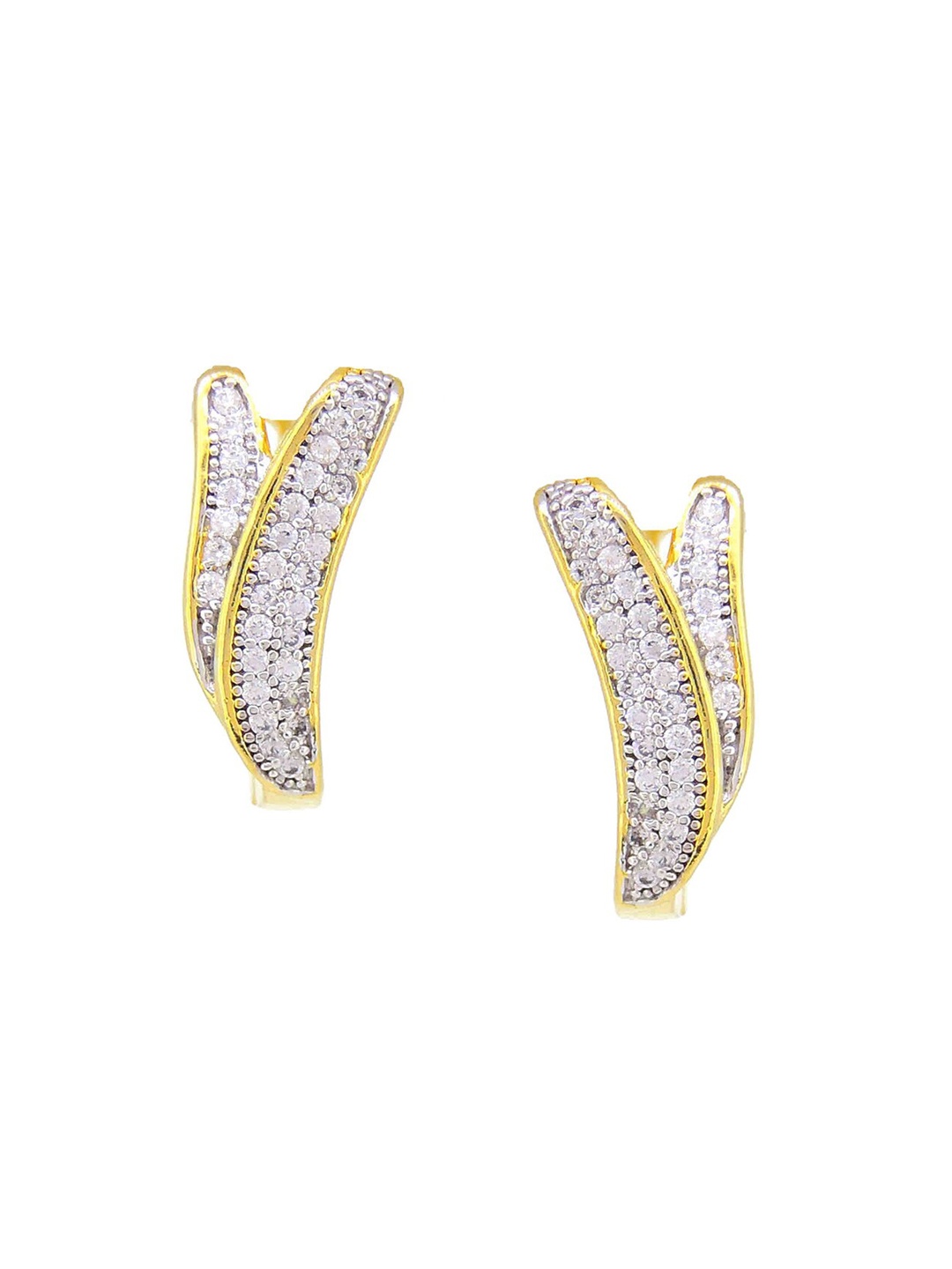 

Tistabene Women White Gold Plated Contemporary Studs Earrings