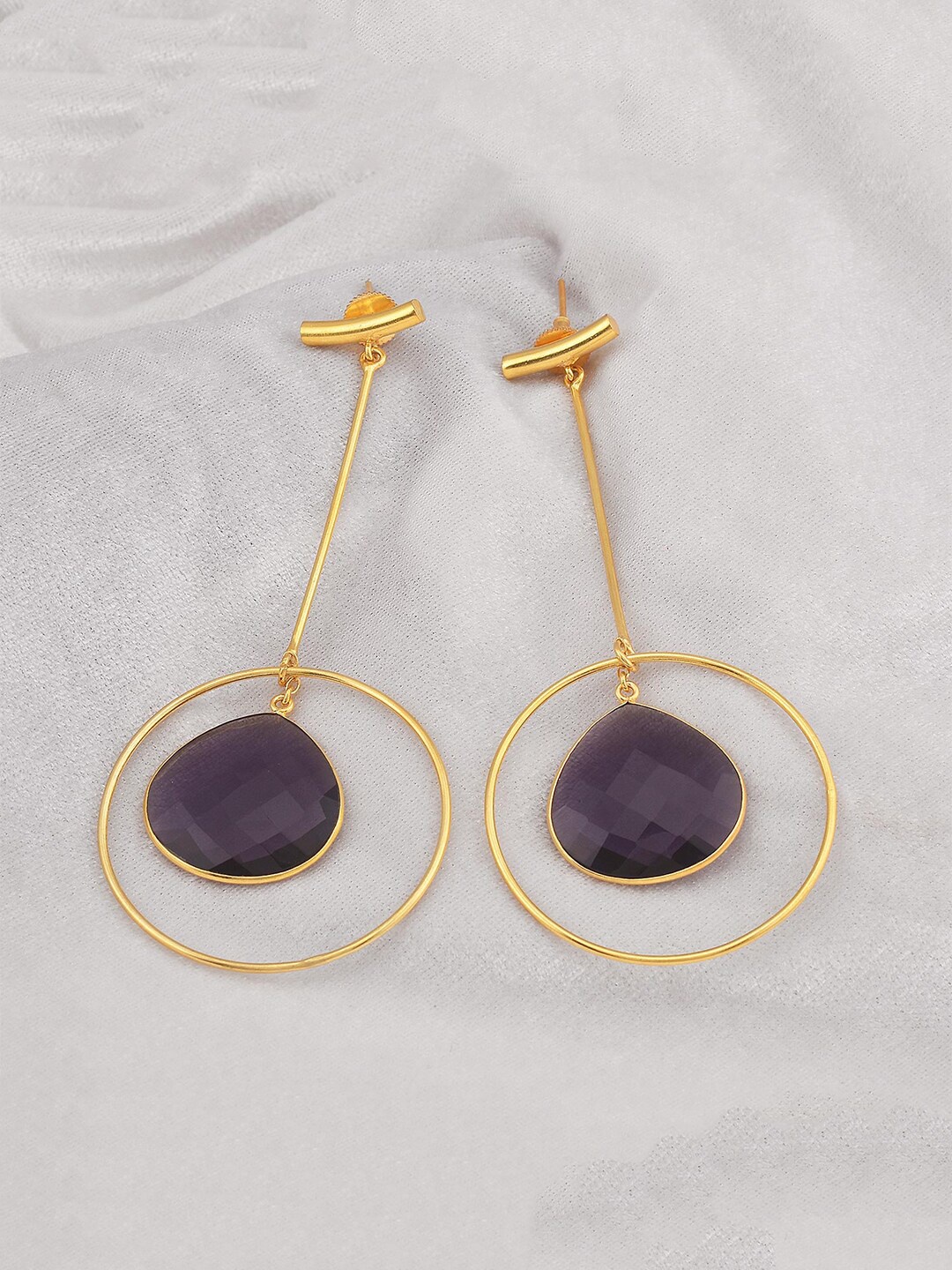 

Tistabene Purple Contemporary Drop Earrings