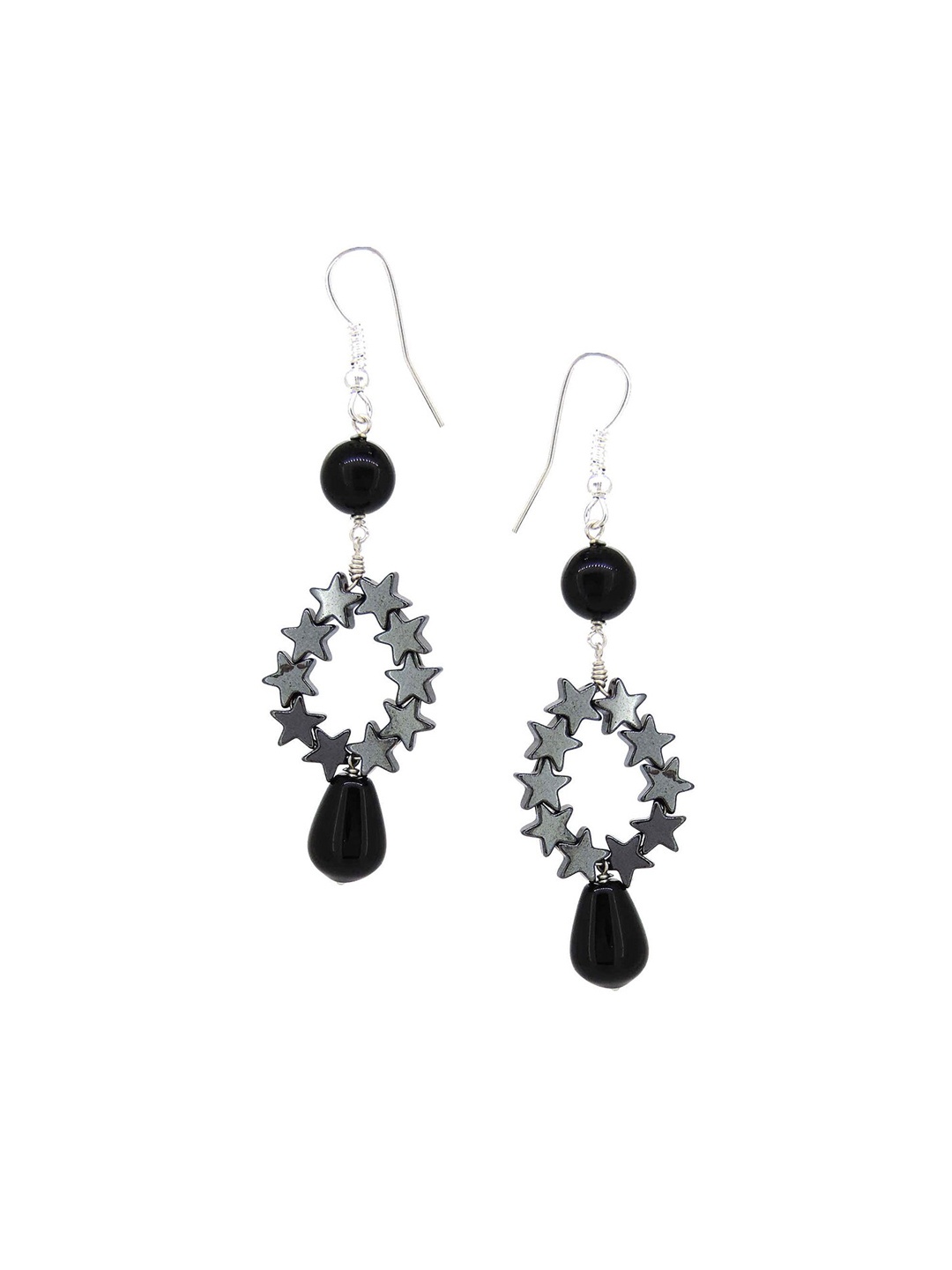 

Tistabene Black Contemporary Drop Earrings