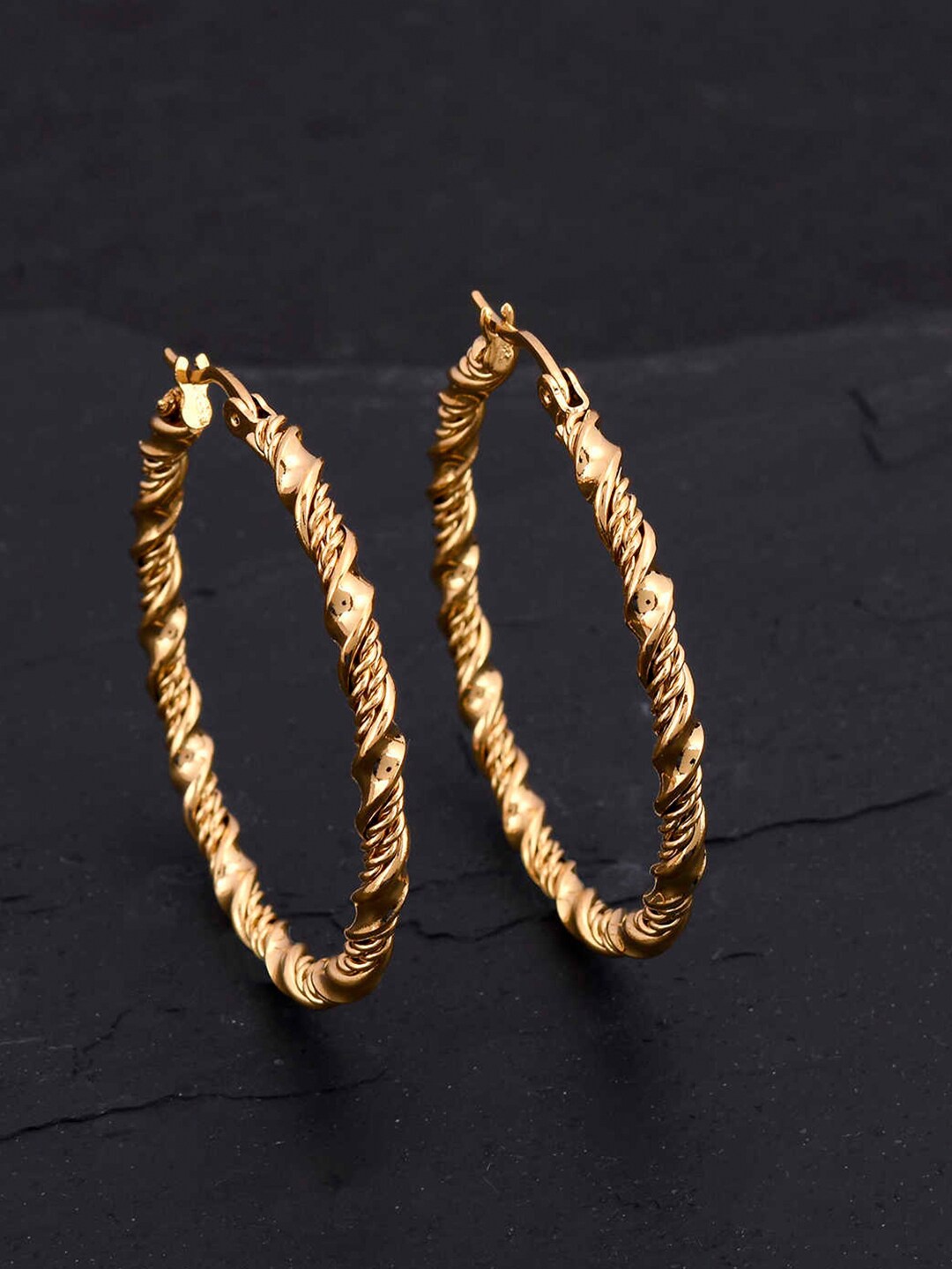 

Tistabene Gold-Plated Contemporary Hoop Earrings, Na