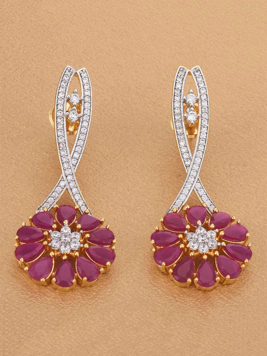 

Tistabene Purple Floral Drop Earrings