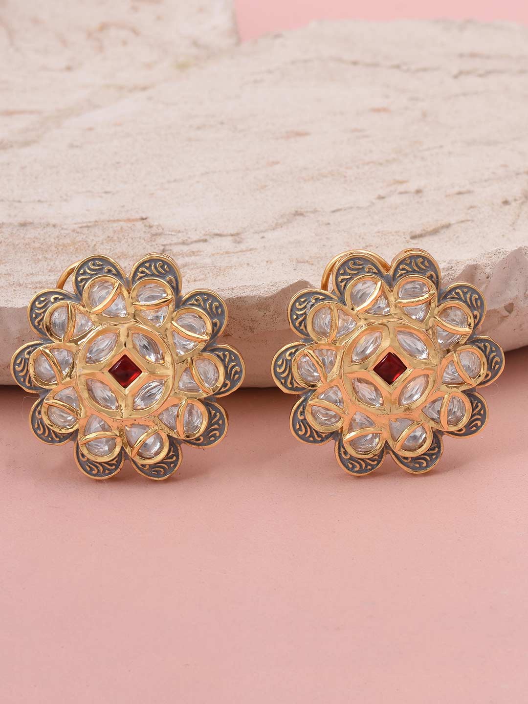 

Tistabene Gold-Toned Contemporary Studs Earrings