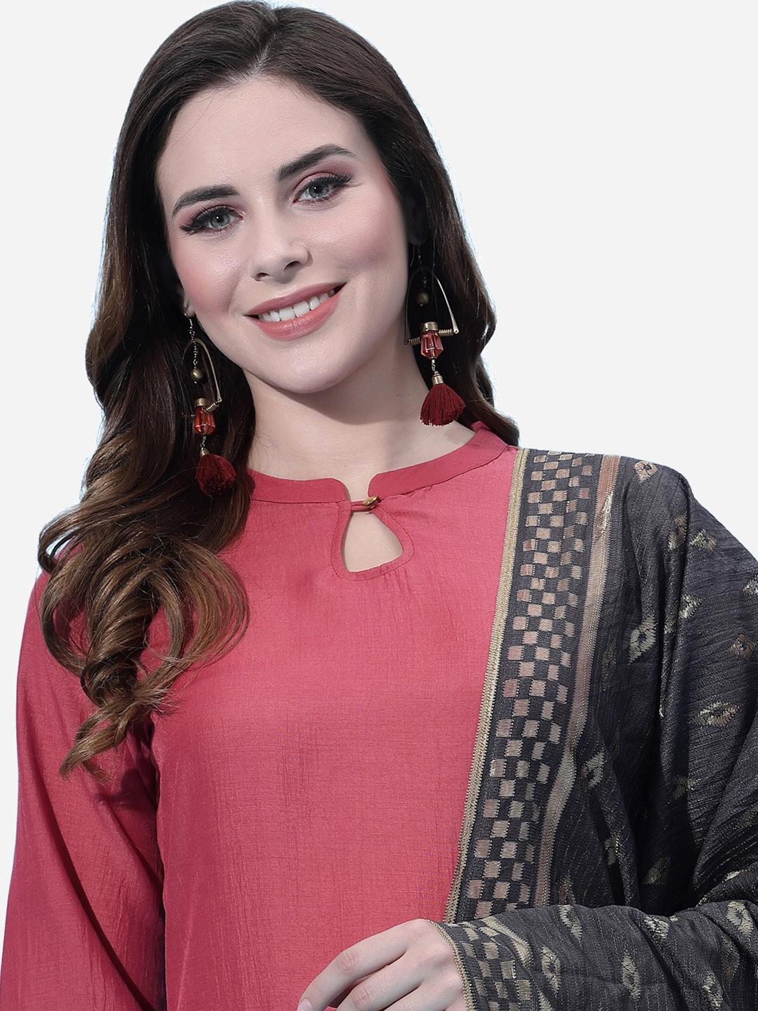 

SKYLEE Women Pink Kurta with Palazzos & With Dupatta