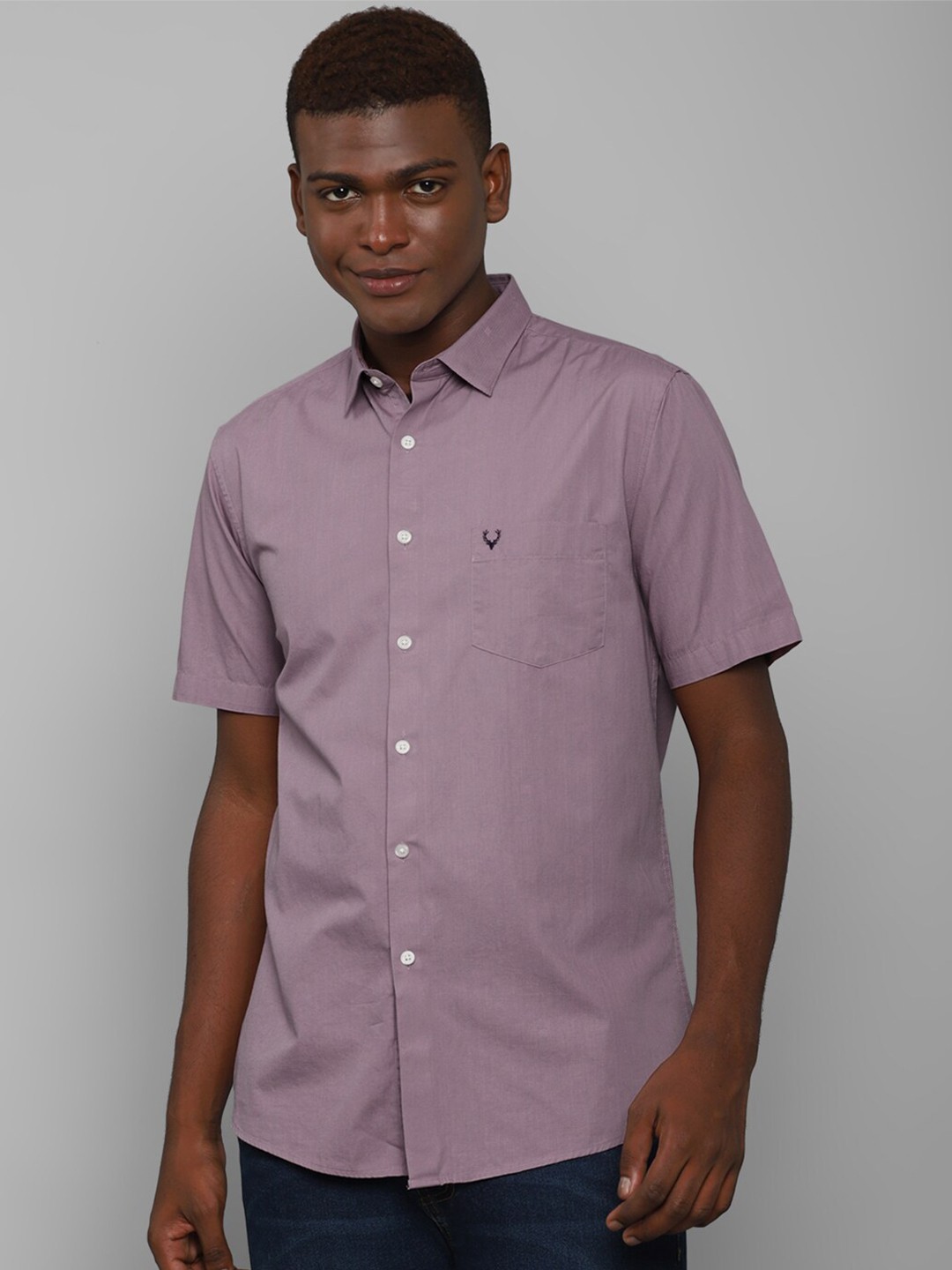 

Allen Solly Men Purple Slim Fit Casual Shirt