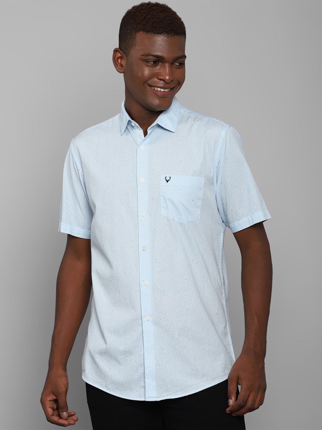 

Allen Solly Men Blue Slim Fit Micro Ditsy Printed Casual Shirt