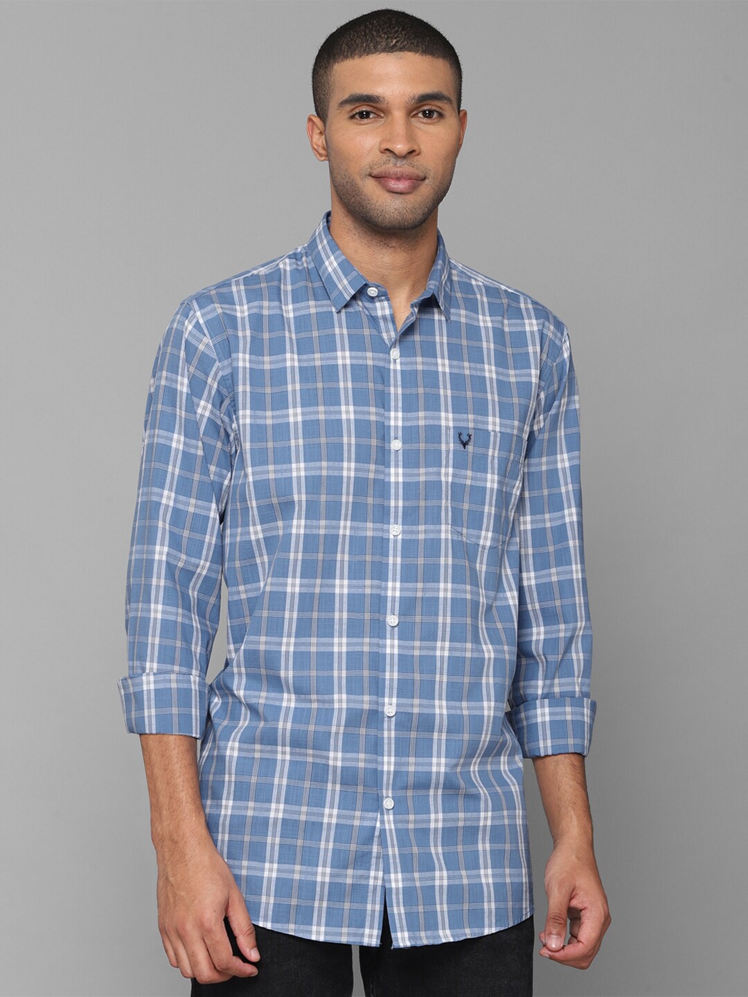 

Allen Solly Men Blue Slim Fit Tartan Checked Casual Shirt