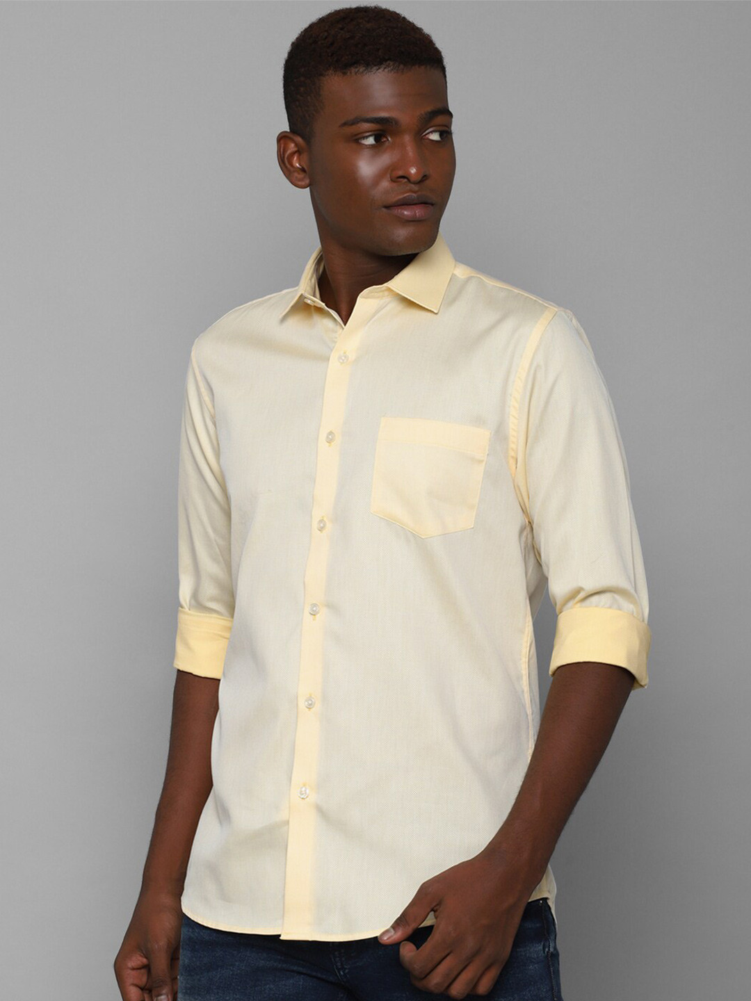 

Allen Solly Men Yellow Slim Fit Casual Shirt