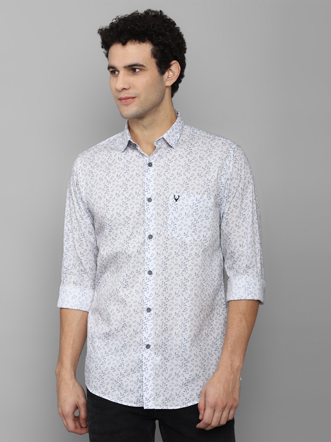 

Allen Solly Men Purple Slim Fit Floral Printed Casual Shirt