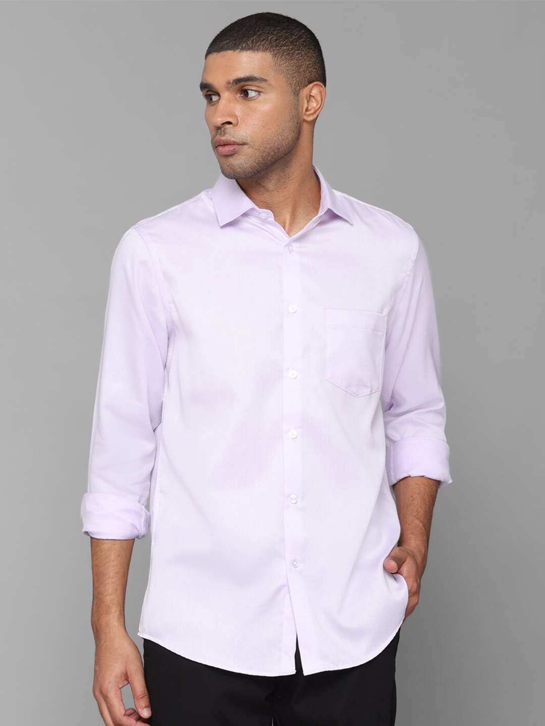 

Allen Solly Men Light Purple Slim Fit Pure Cotton Casual Shirt