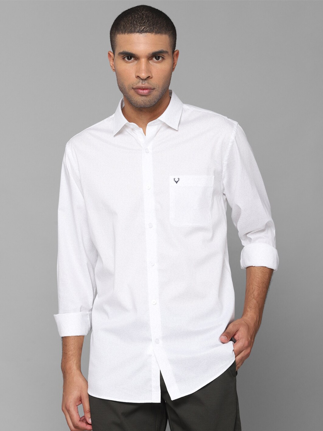 

Allen Solly Men White Slim Fit Casual Shirt