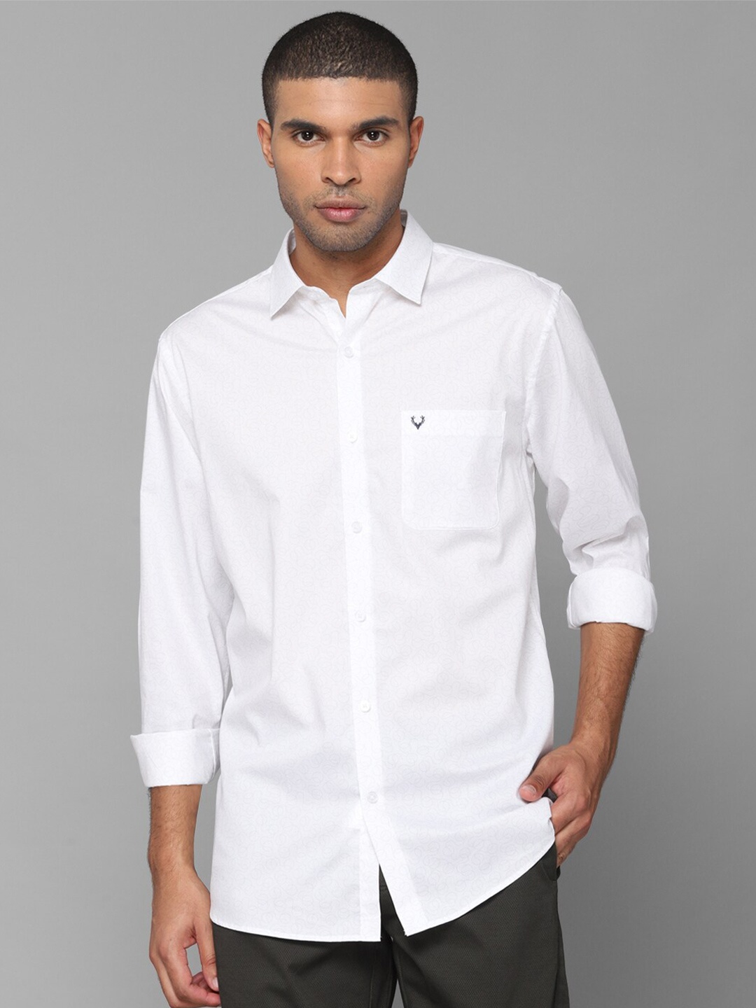 

Allen Solly Men White Slim Fit Cotton Casual Shirt