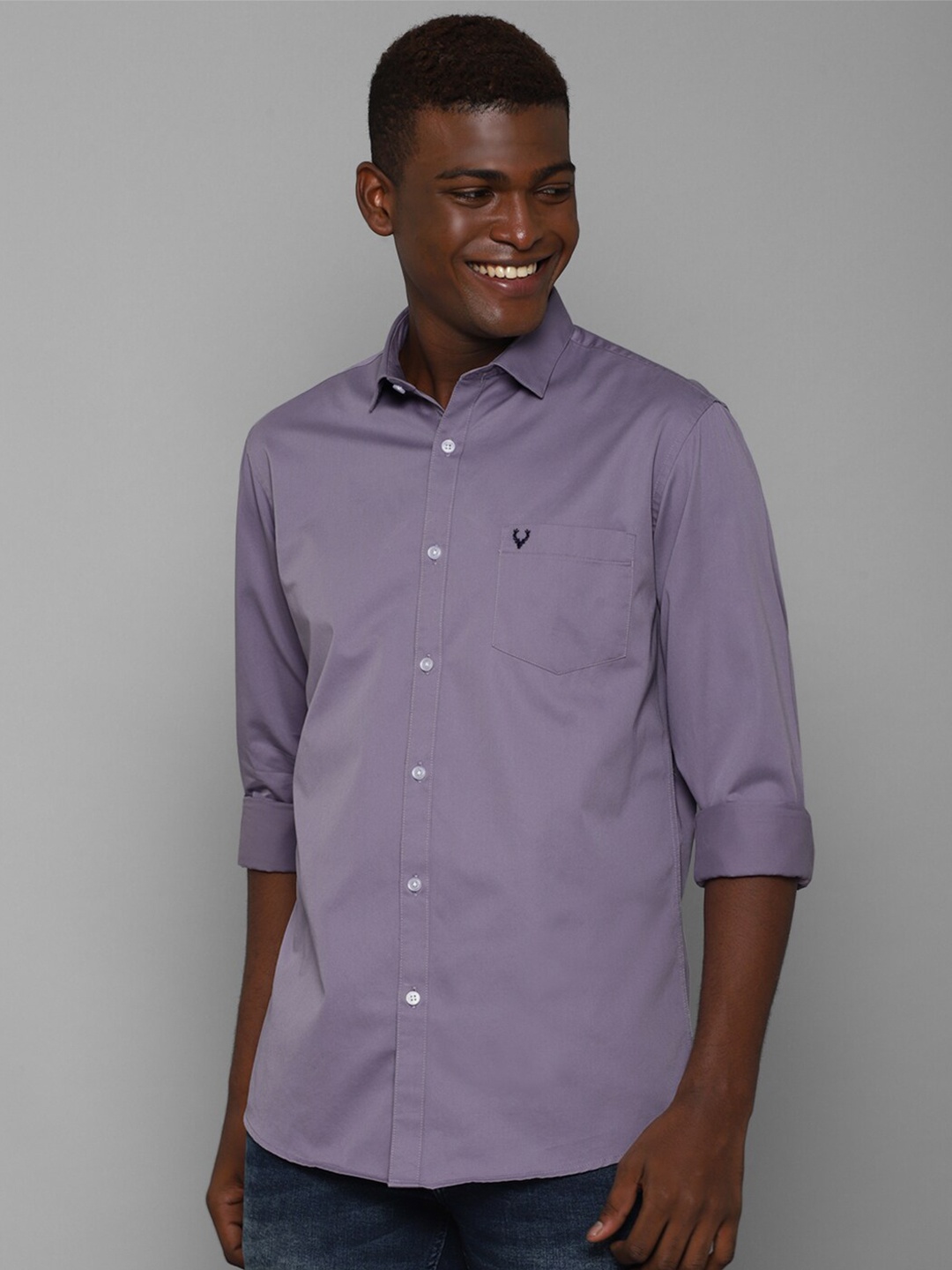 

Allen Solly Men Purple Slim Fit Casual Shirt