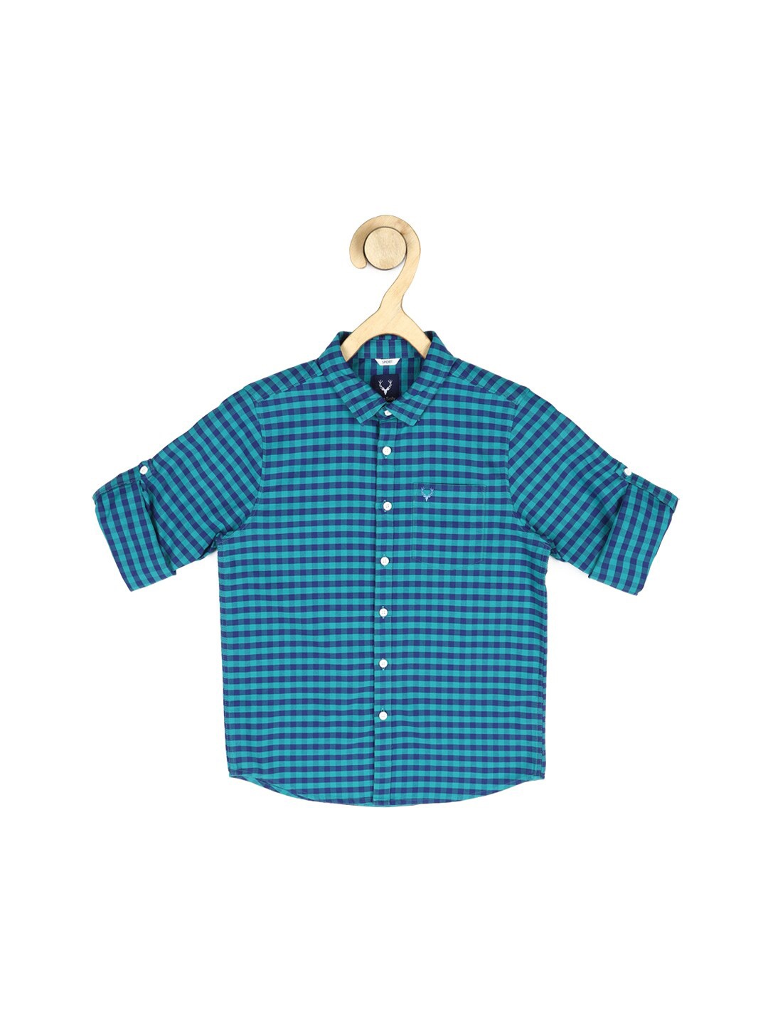 

Allen Solly Junior Boys Blue Slim Fit Checked Casual Shirt