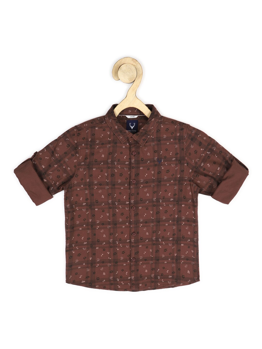 

Allen Solly Junior Boys Brown Printed Casual Shirt