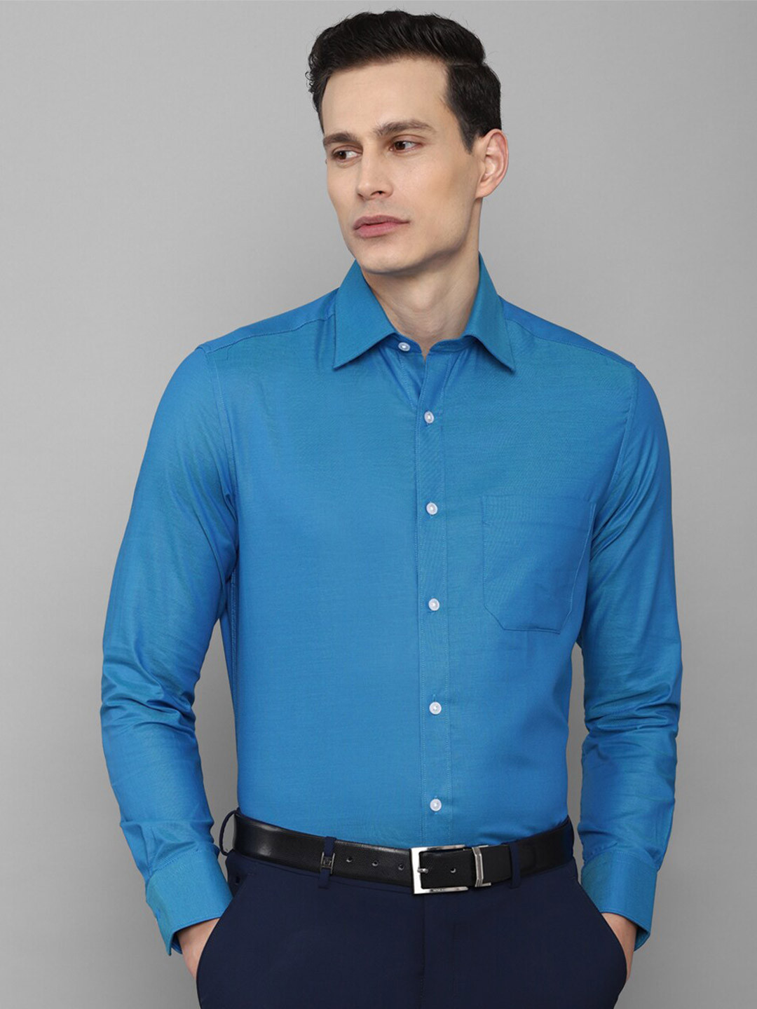 

Louis Philippe Men Blue Formal Shirt