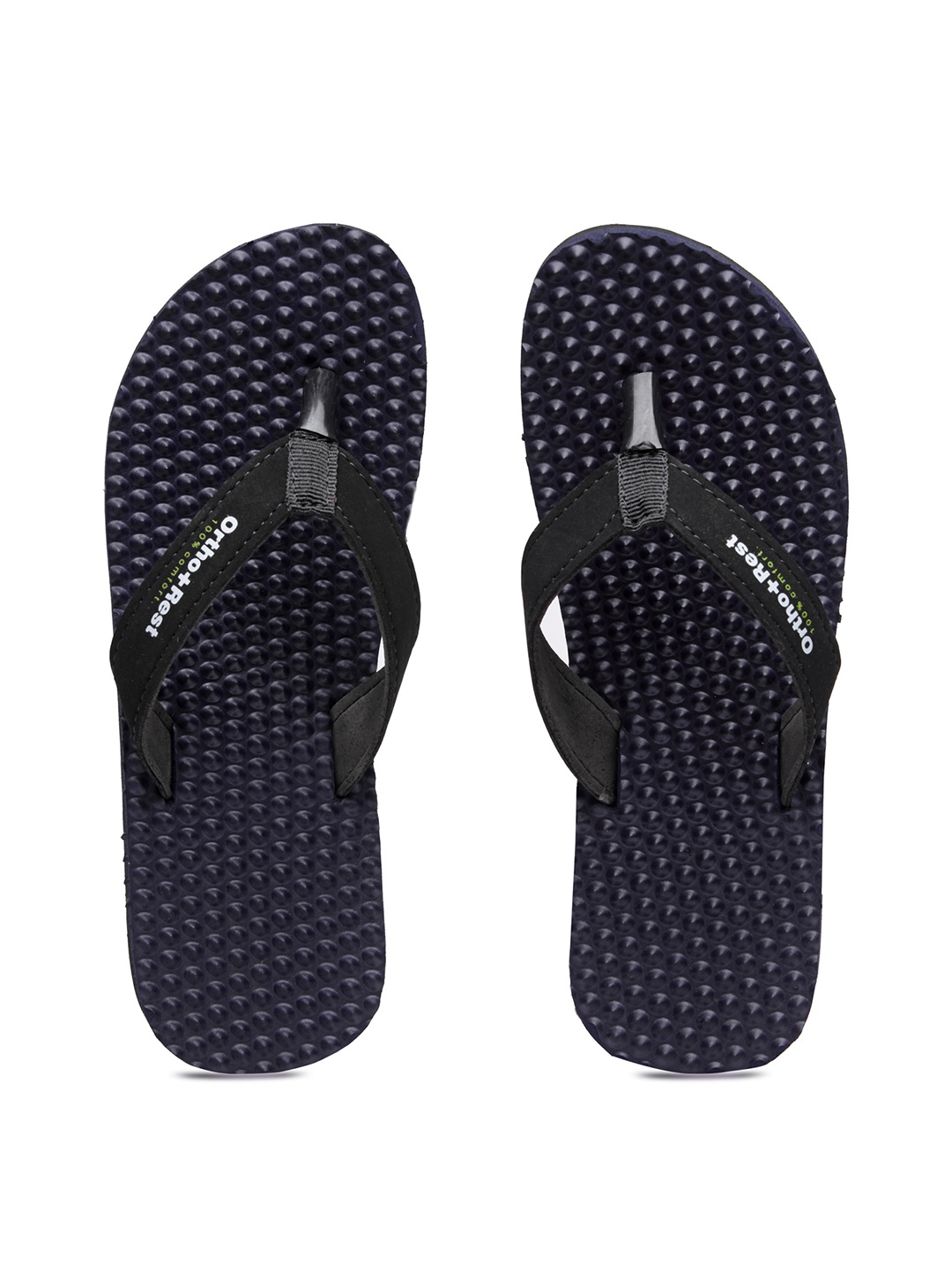 

Ortho Rest Women Navy Blue Self Design Thong Flip-Flops