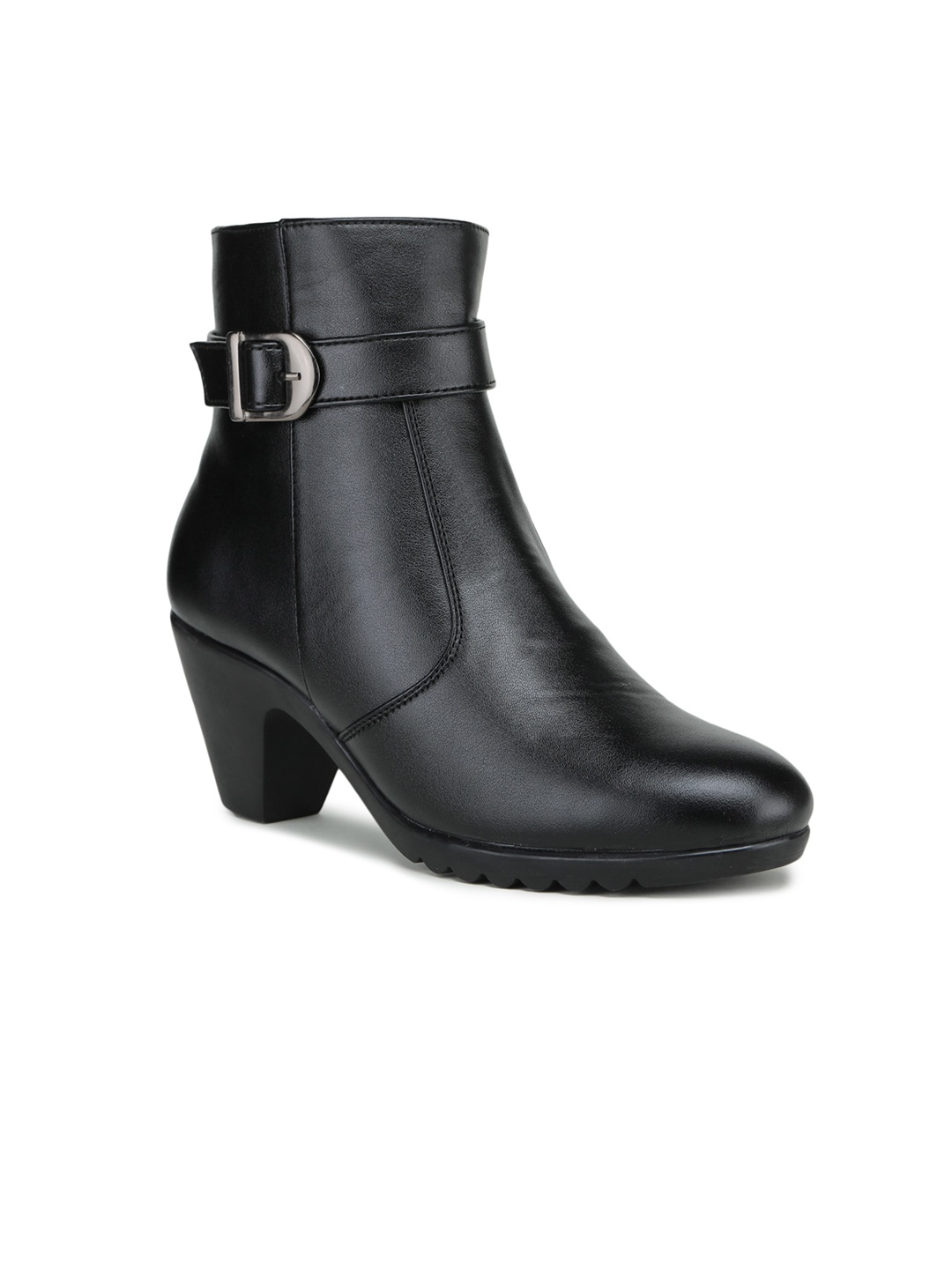 

GARDIN Women Black Solid Ankle Boots