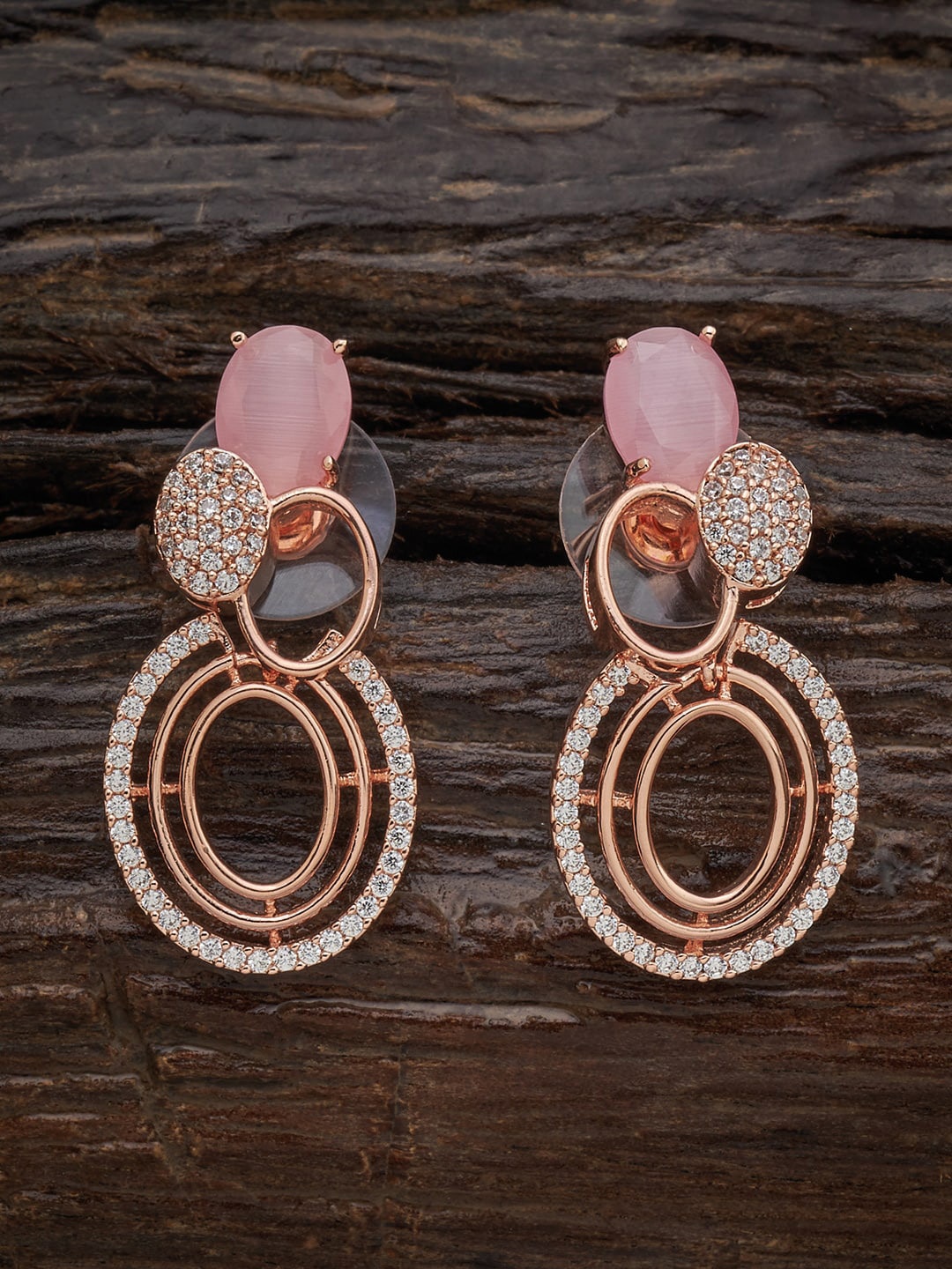 

Kushal's Fashion Jewellery Pink Contemporary Studs Earrings
