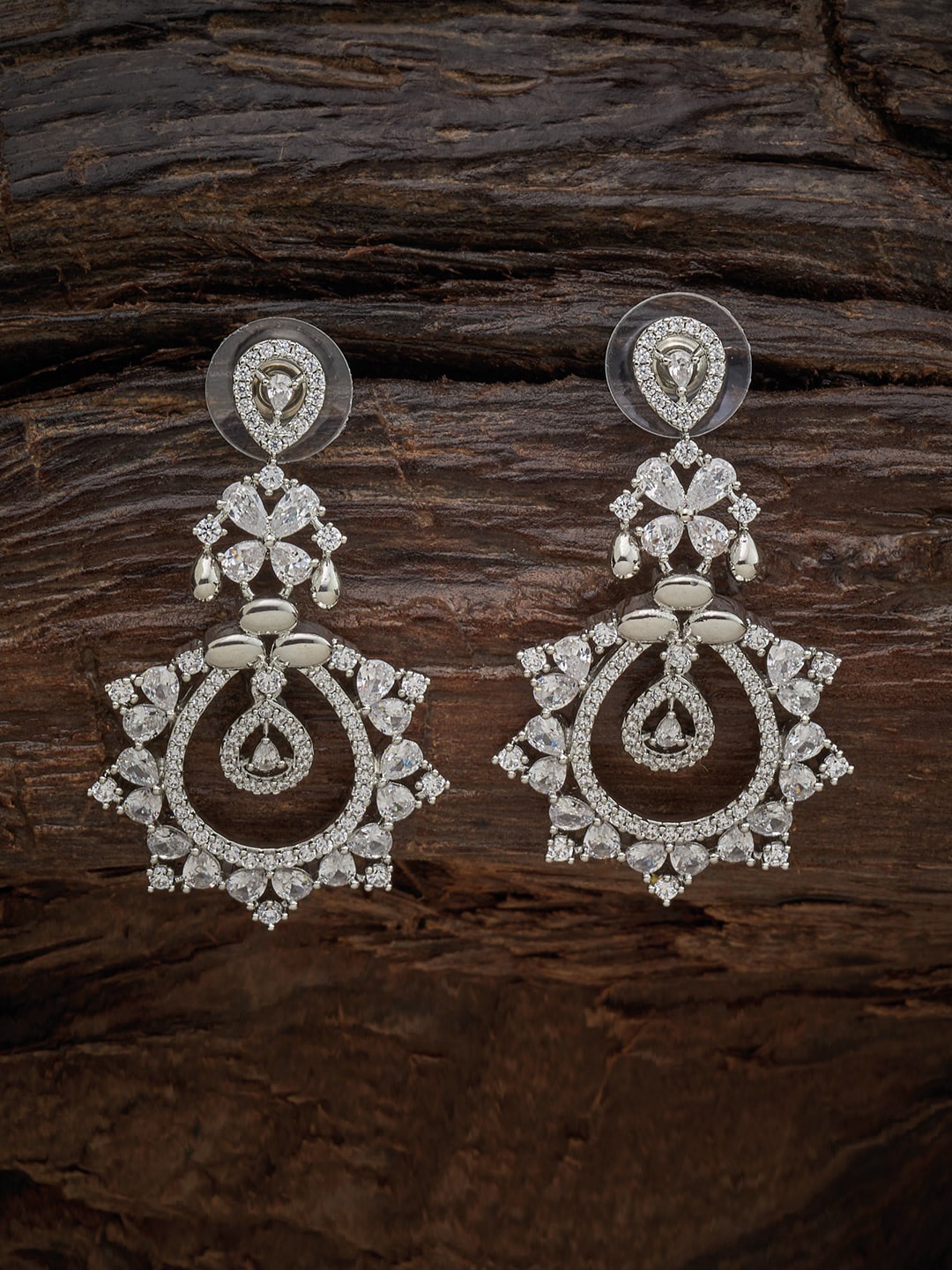 

Kushal's Fashion Jewellery White Contemporary Drop Earrings