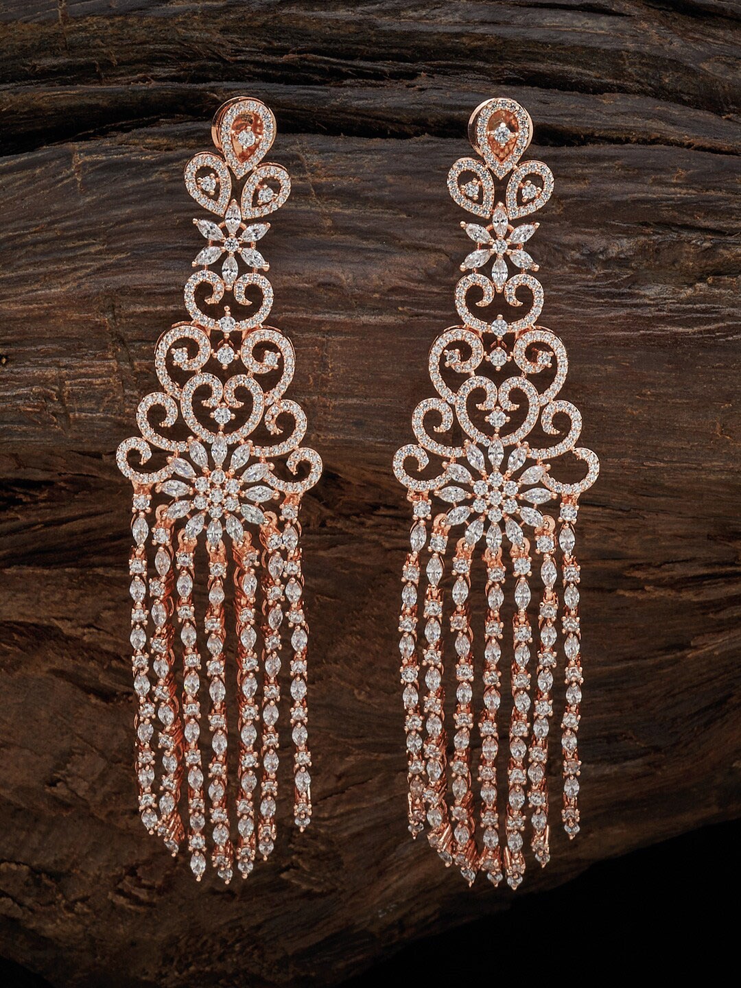

Kushal's Fashion Jewellery White Floral Drop Earrings
