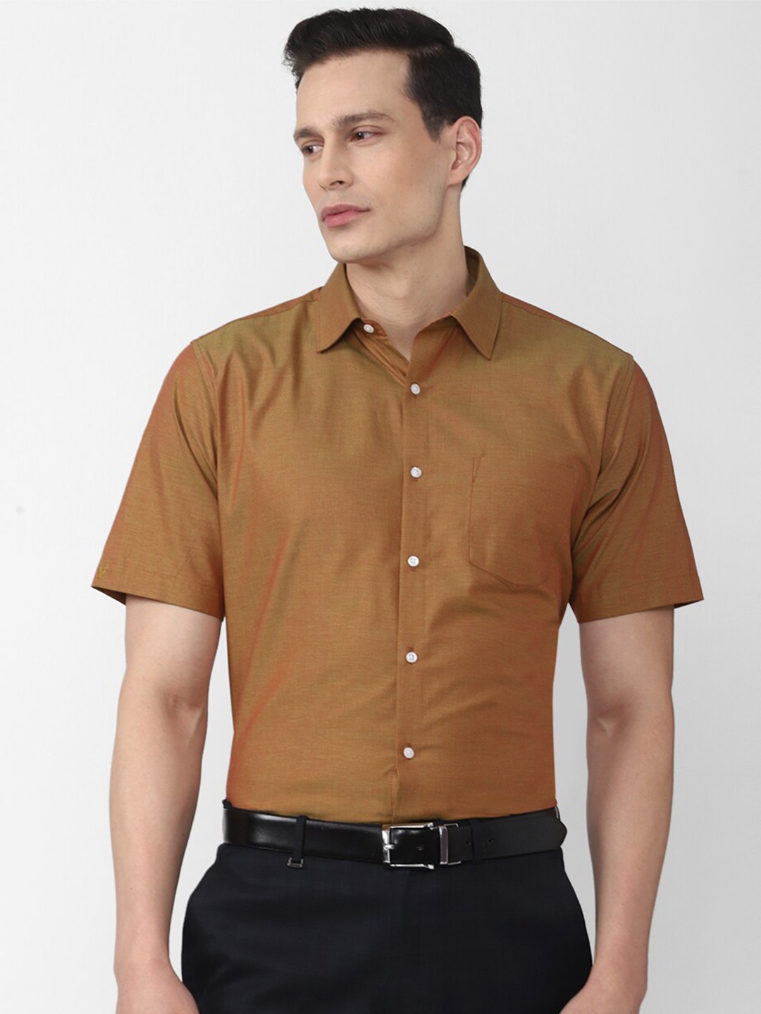 

Van Heusen Men Brown Casual Shirt