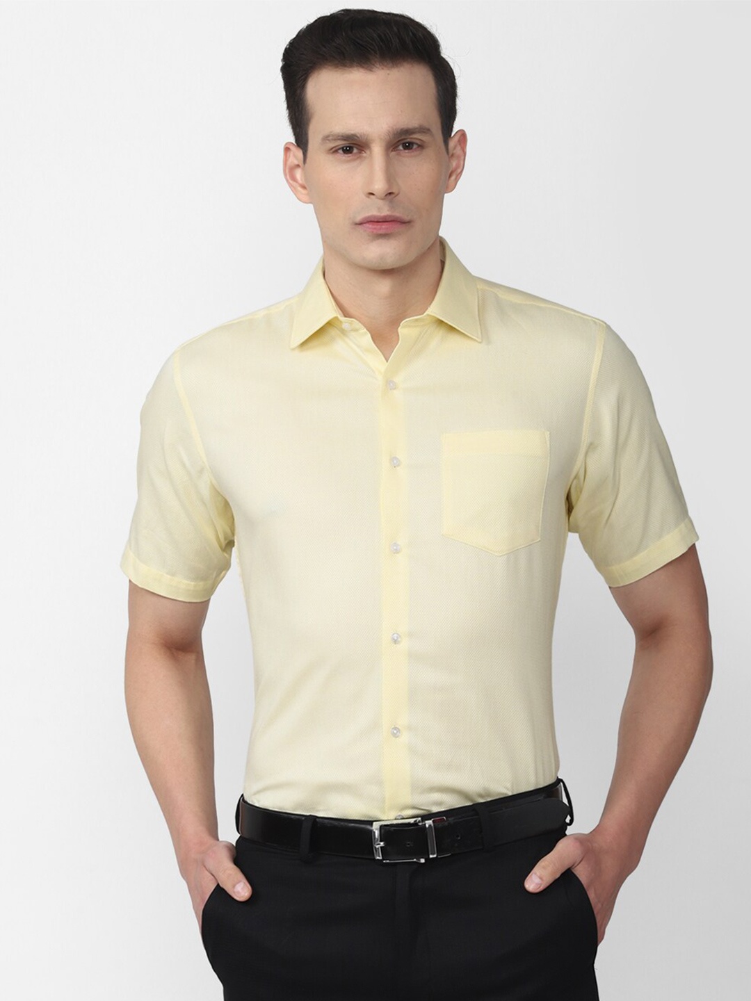

Van Heusen Men Yellow Formal Shirt