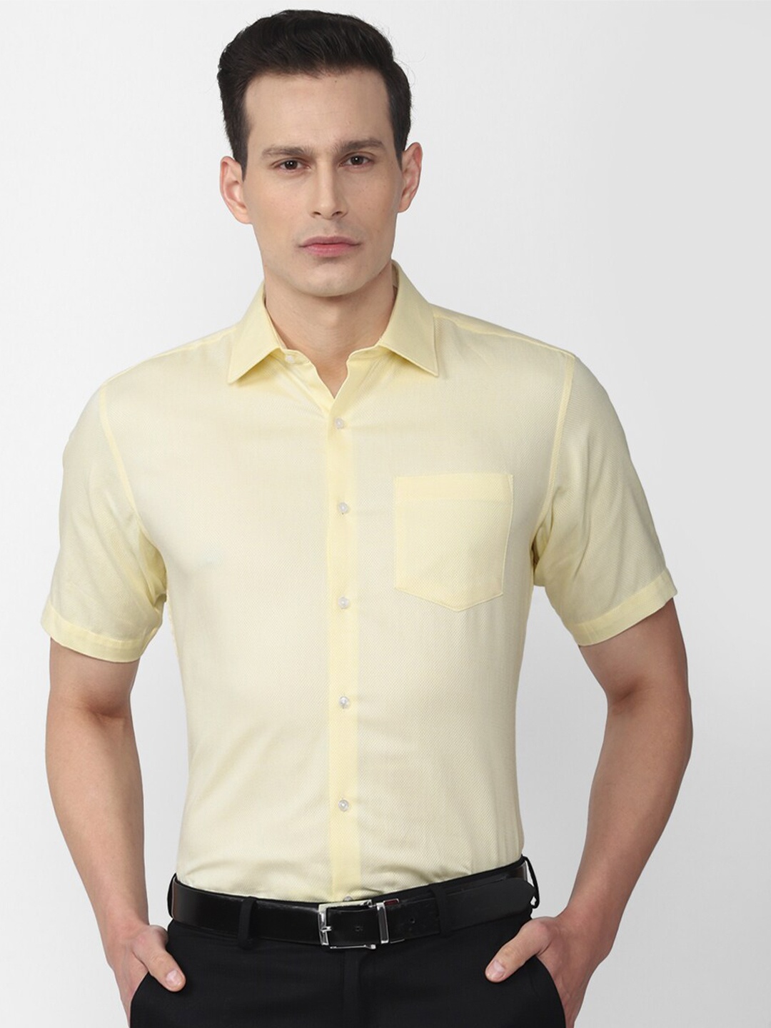 

Van Heusen Men Yellow Formal Shirt