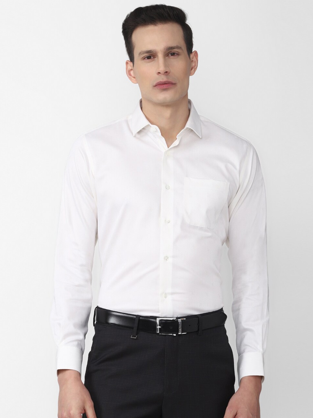

Van Heusen Men White Casual Shirt