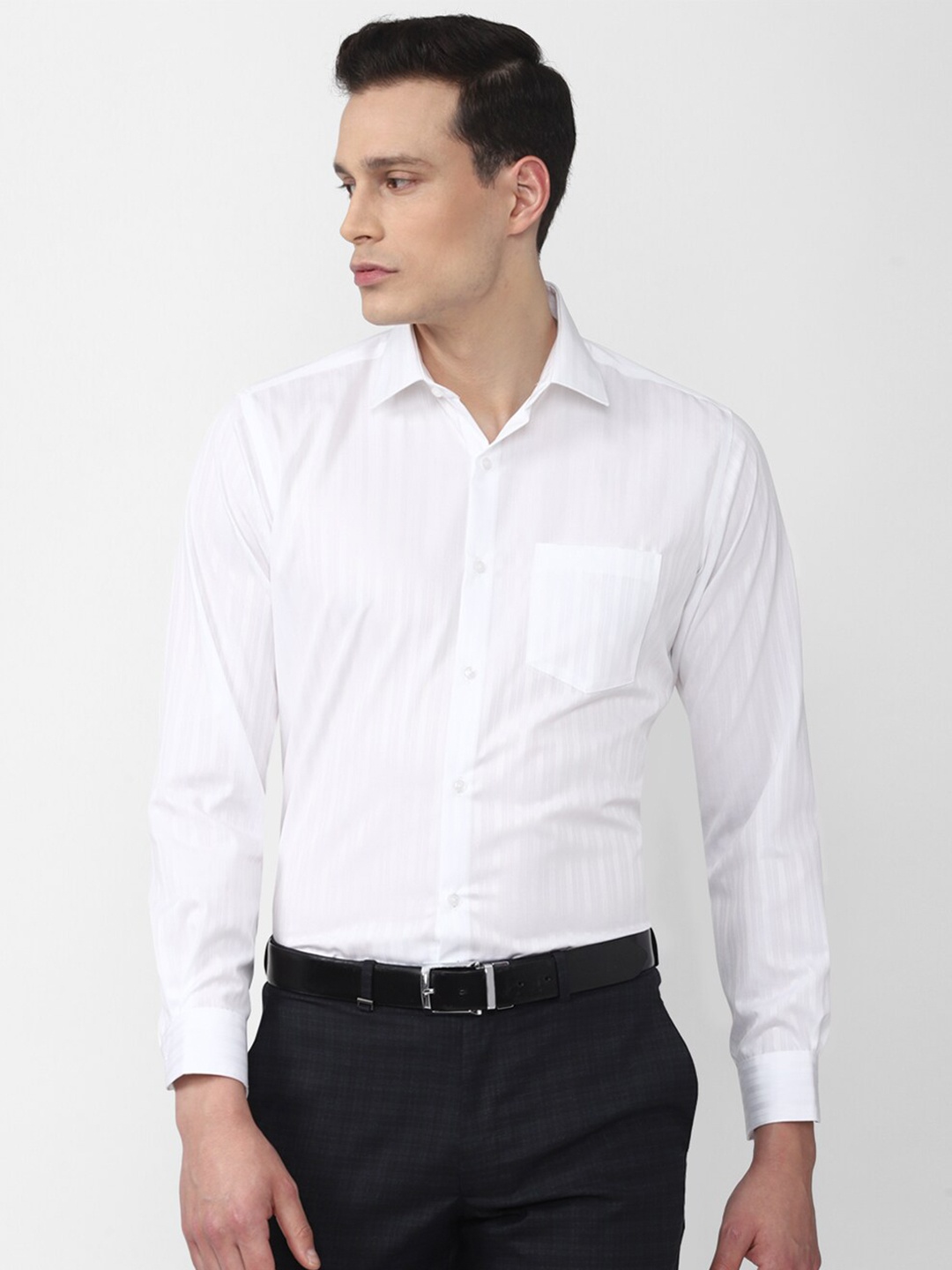 

Van Heusen Men White Formal Cotton Spread Collar Shirt