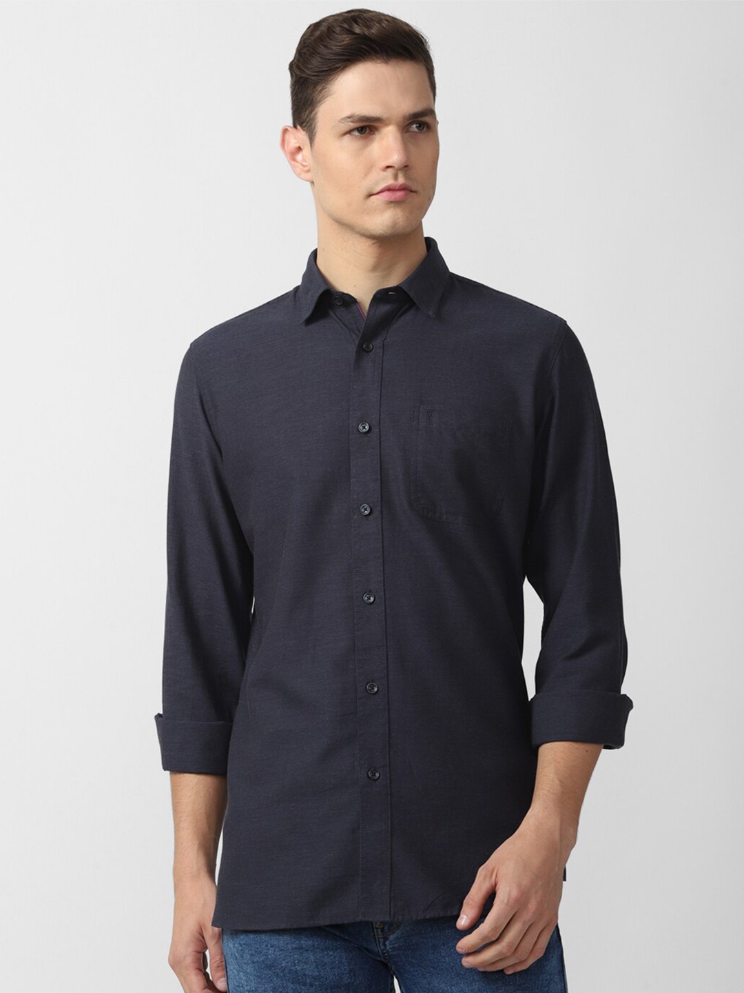 

Van Heusen Sport Men Navy Blue Slim Fit Casual Shirt