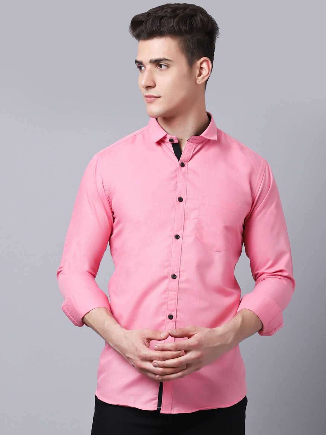 

Majestic Man Men Pink Slim Fit Opaque Casual Shirt