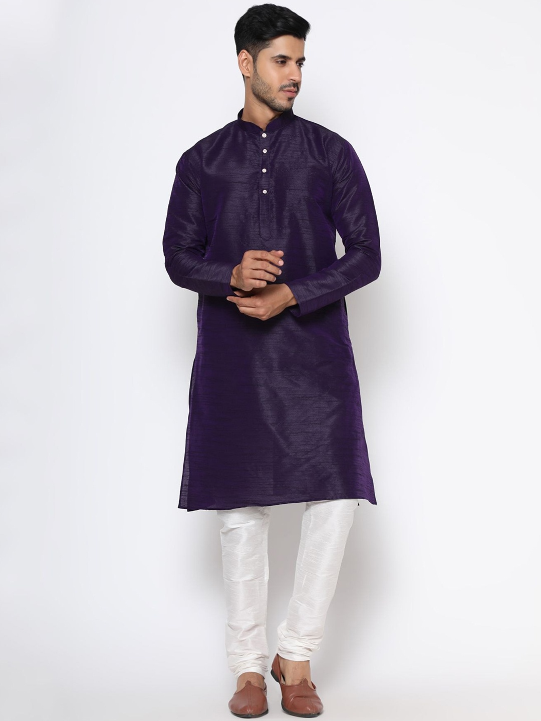 

Vastrasky Global Men Blue Pure Cotton Kurta with Pyjamas