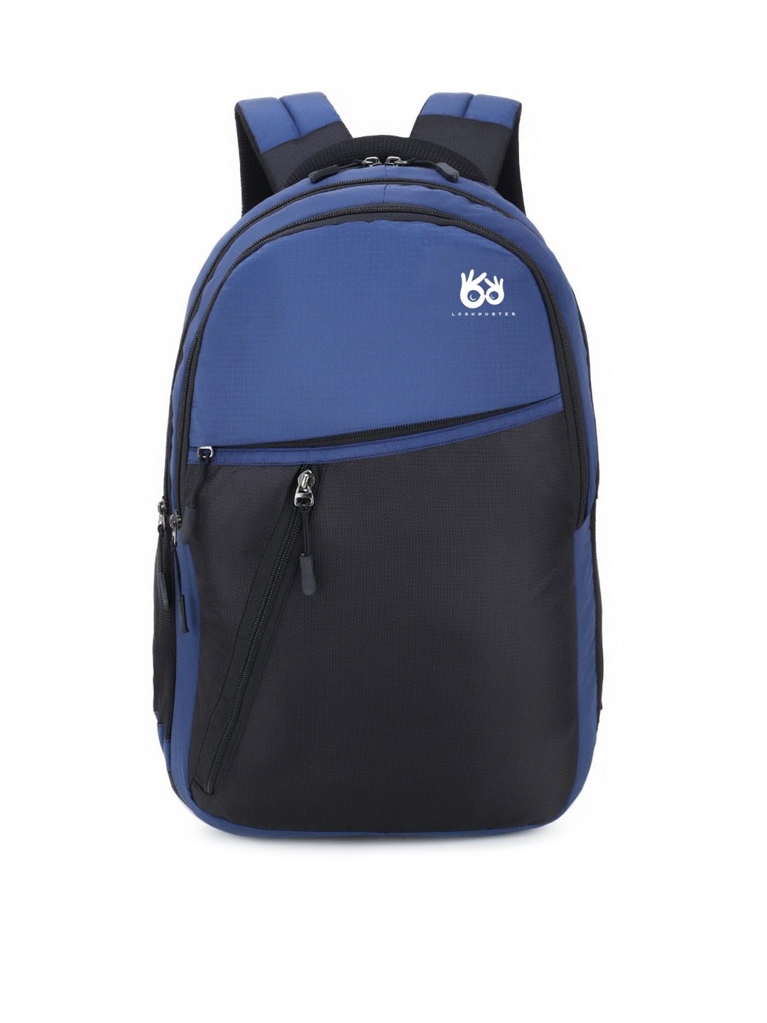 

LOOKMUSTER Unisex Navy Blue & Black Waterproof Laptop Backpacks