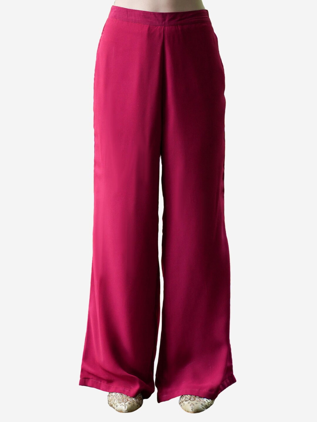 

Alaya By Stage3 Women Red Solid Georgette Palazzos
