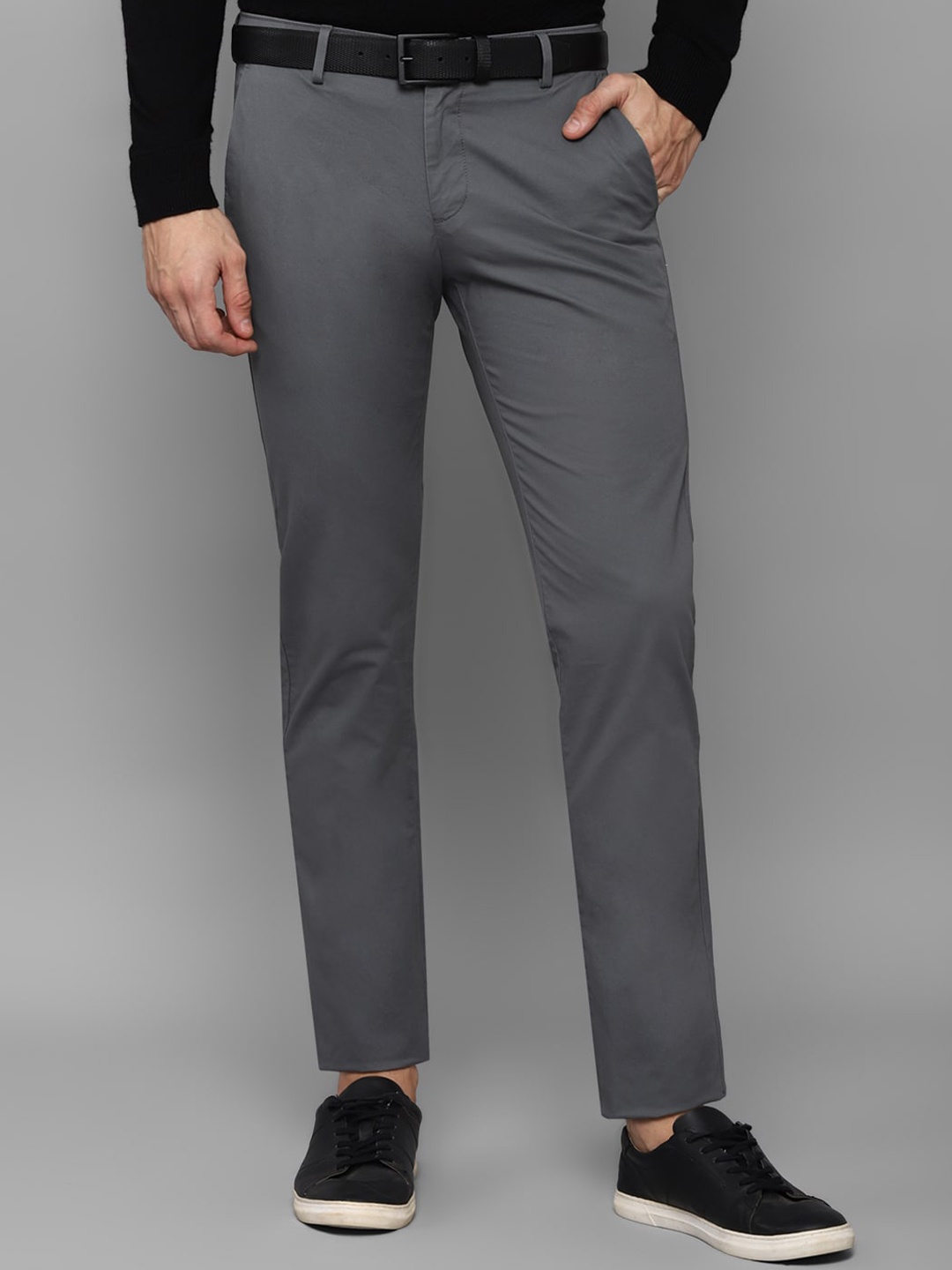 

Allen Solly Men Grey Slim Fit Chinos Trousers