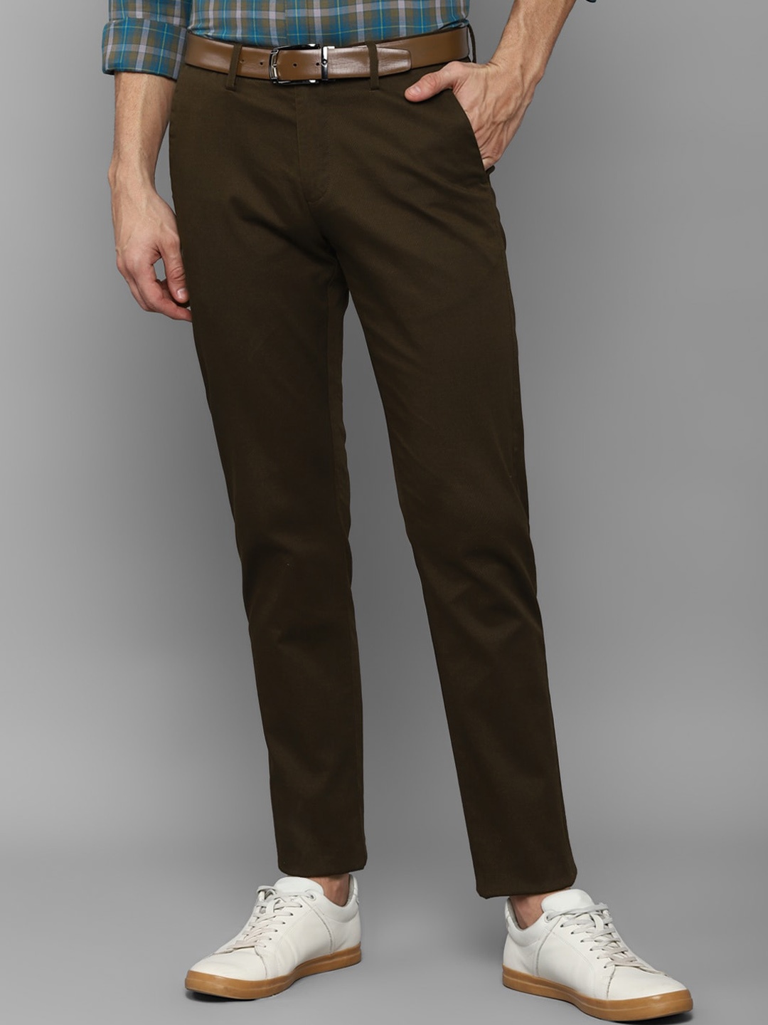 

Allen Solly Men Brown Slim Fit Trousers