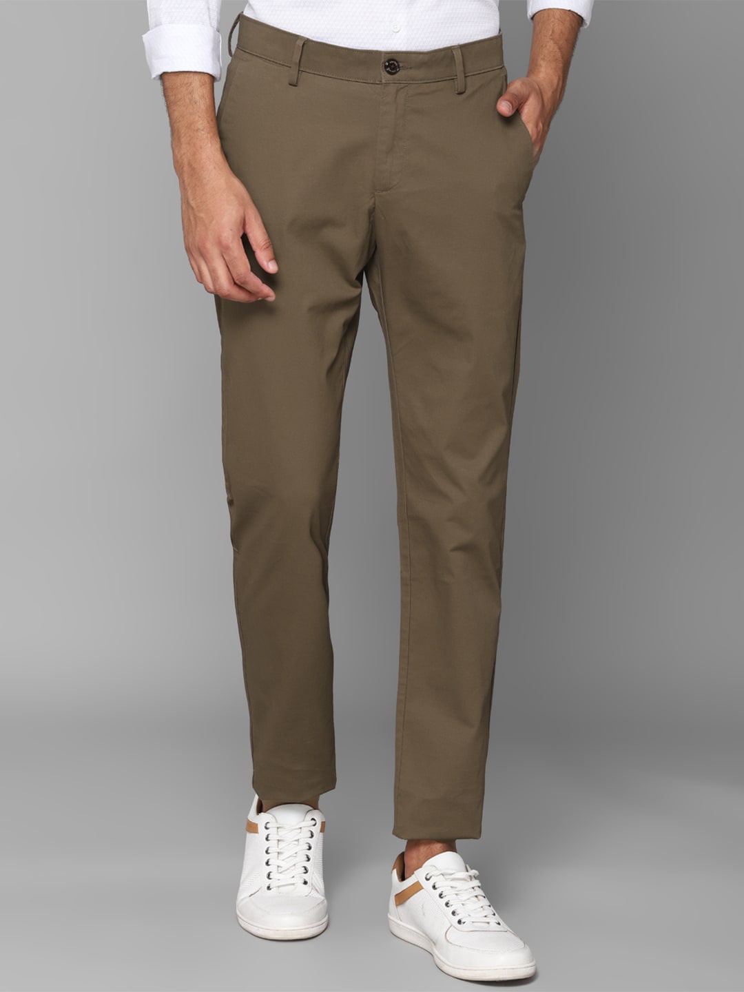 

Allen Solly Men Brown Slim Fit Trousers