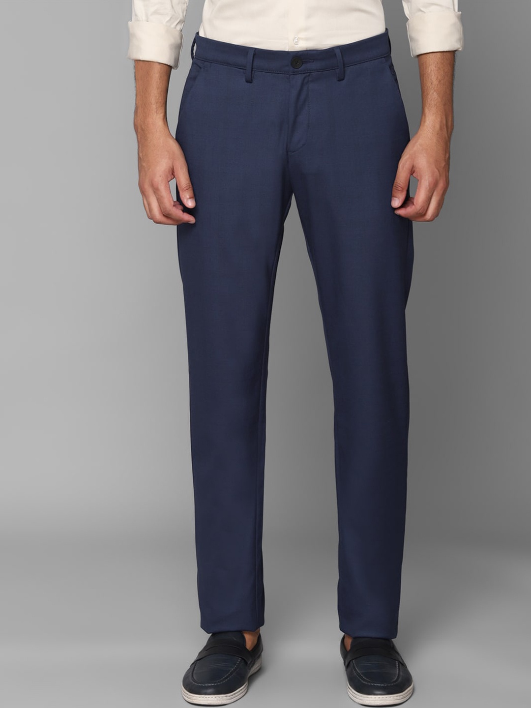 

Allen Solly Men Navy Blue Slim Fit Trouser