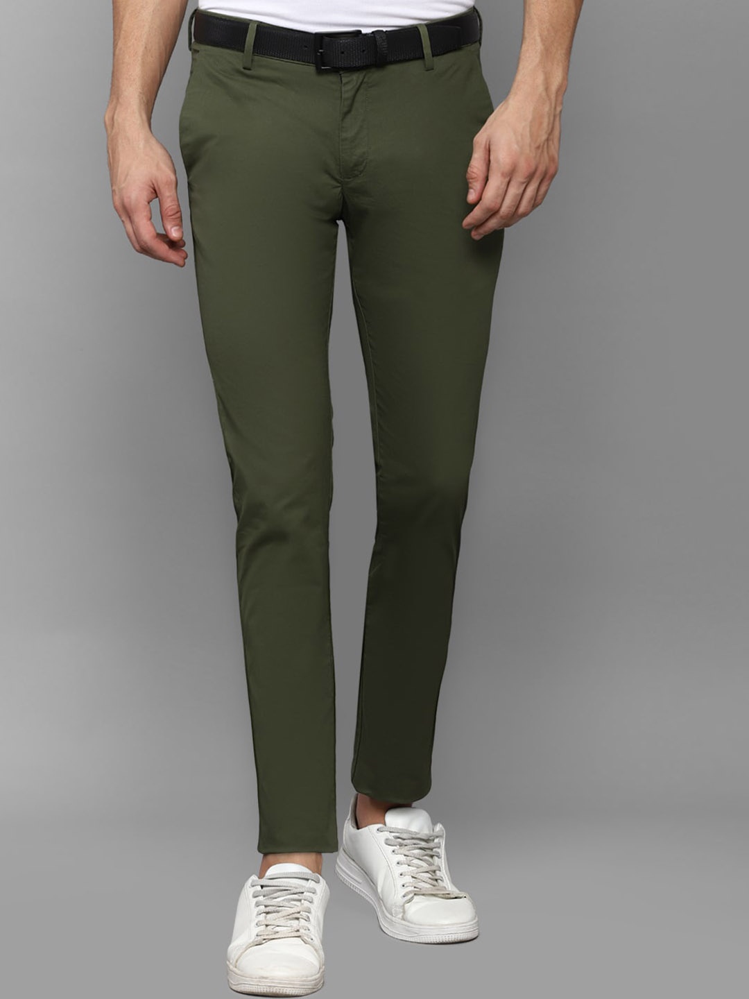 

Allen Solly Men Olive Green Slim Fit Trouser