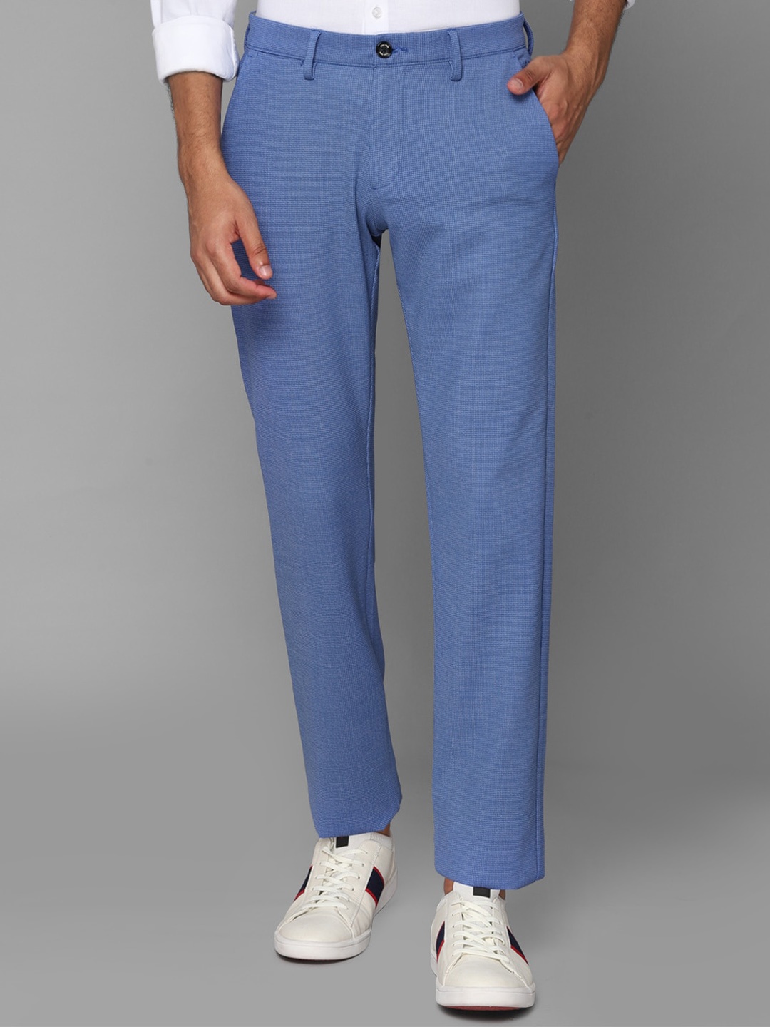 

Allen Solly Men Blue Slim Fit Solid Trousers