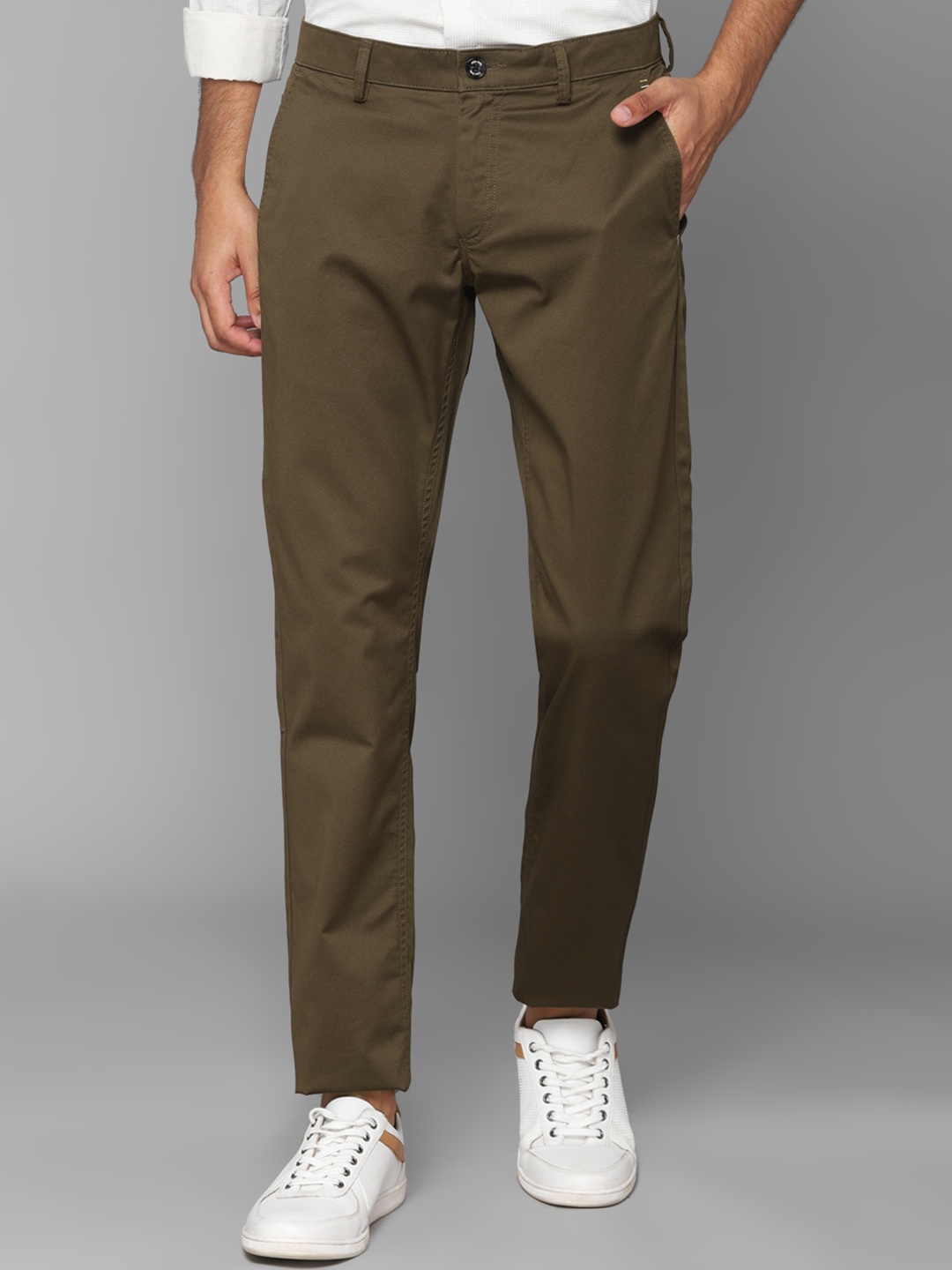 

Allen Solly Men Brown Slim Fit Trousers