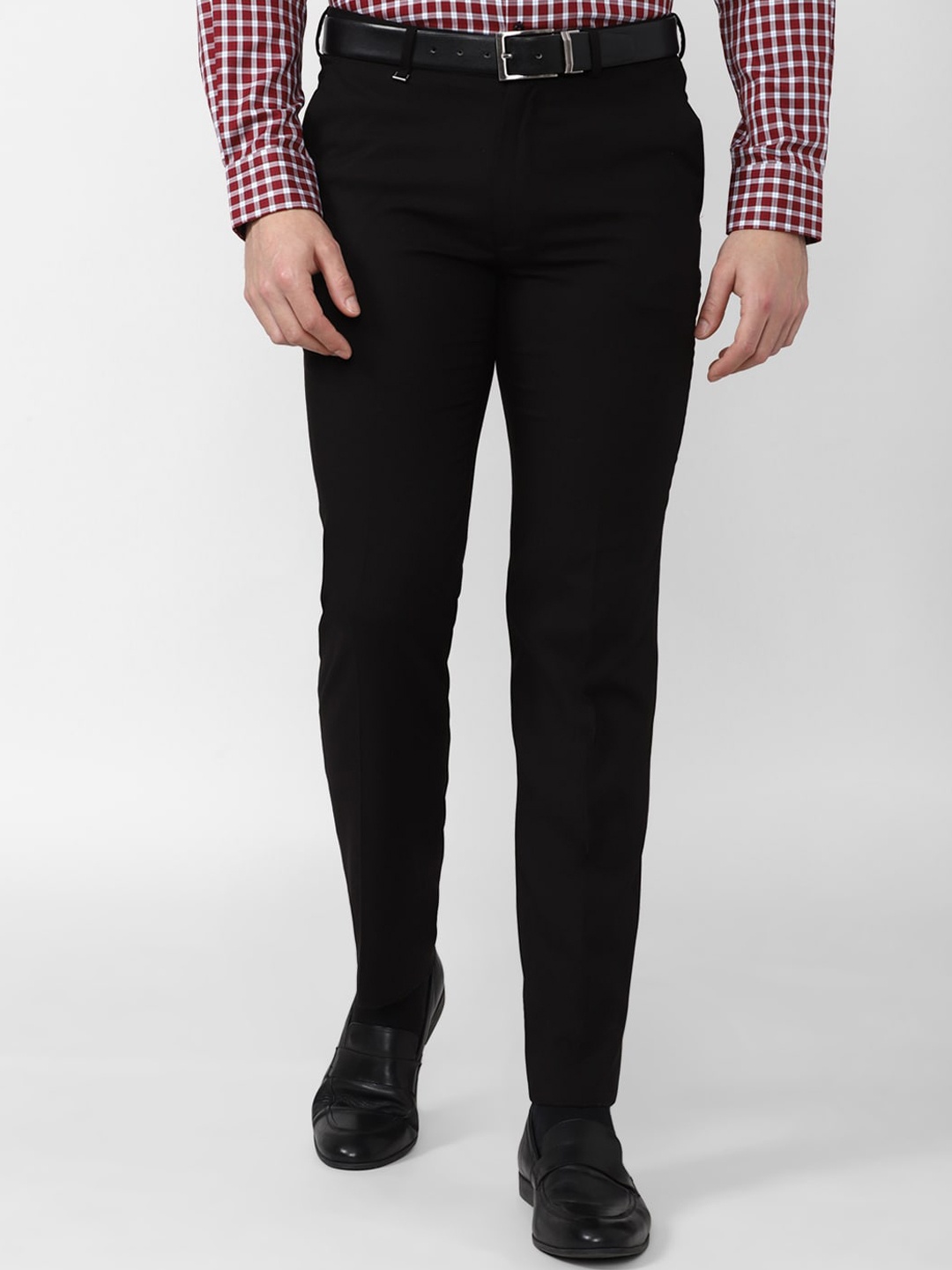 

Van Heusen Men Black Slim Fit Trousers